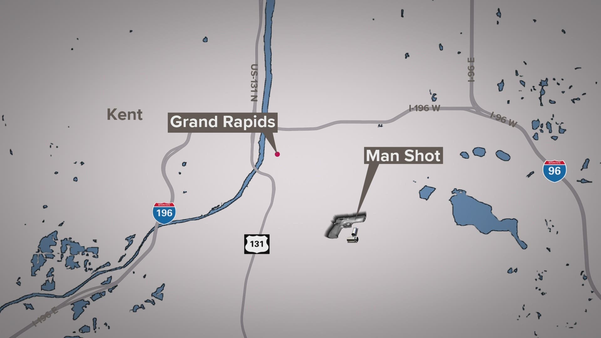 Police in Grand Rapids are investigating after a man showed up to the hospital with gunshot wounds.