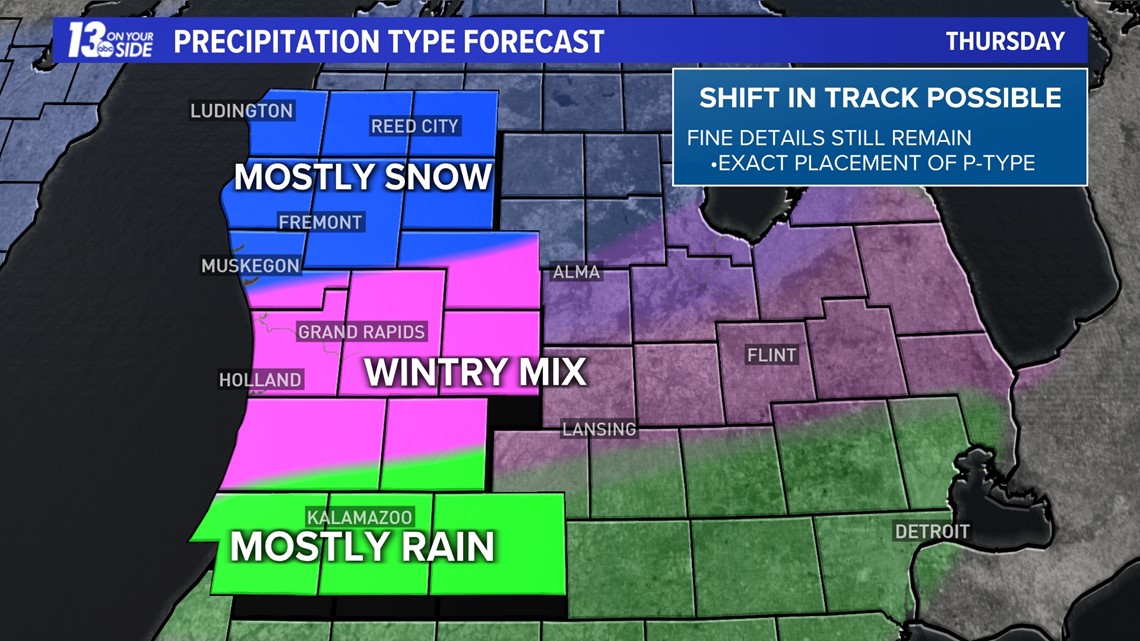 Rain, Wind And Wintry Mix To Hit West Michigan | Wzzm13.com