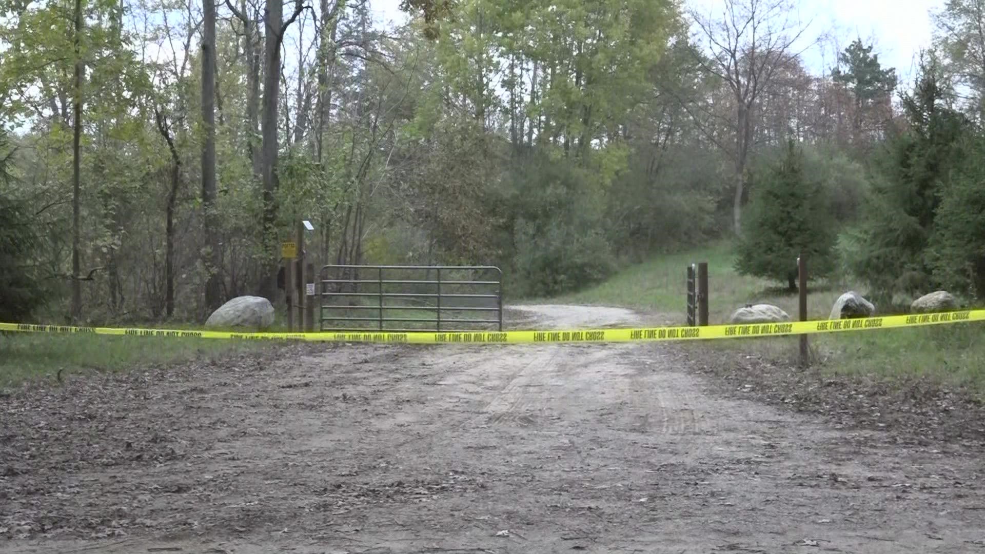 Police say a resident discovered the remains in a wooded area in Orangeville Twp. on Thursday.