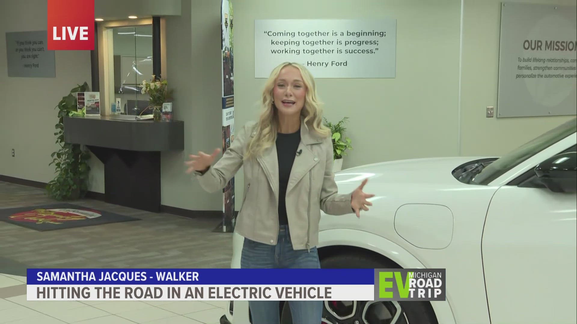 Samantha Jacques will be exploring everything EV this week while she heads on a road trip around Michigan in an electric vehicle.