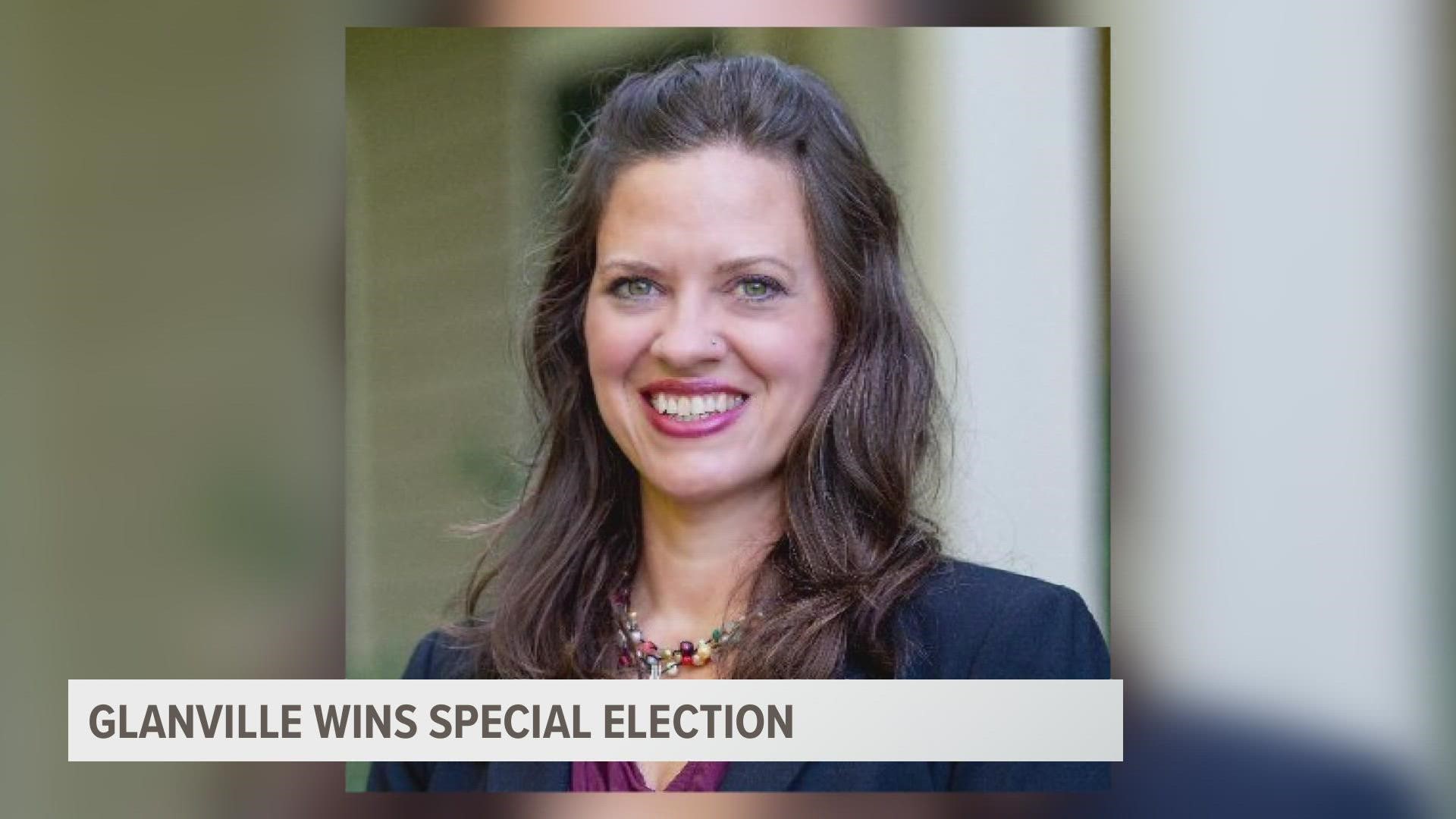 Glanville, a Democrat, defeated Republican Robert Regan Tuesday night in a special election for the vacant 74th Michigan House District seat.