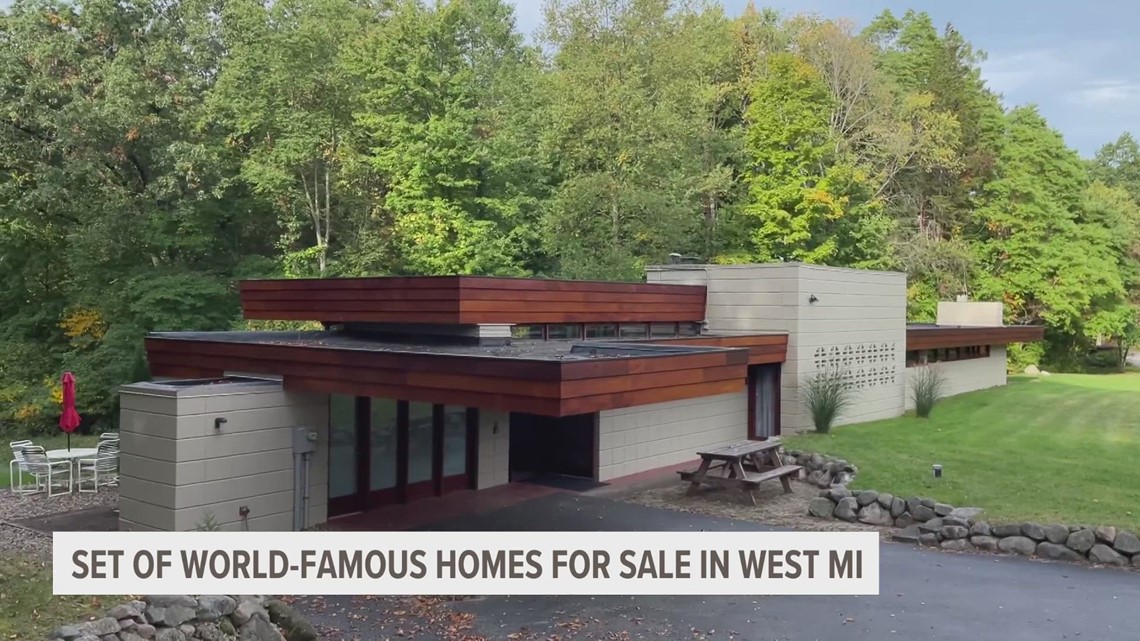 Two Frank Lloyd Wright homes for sale as a set in Kalamazoo for 4.5 million