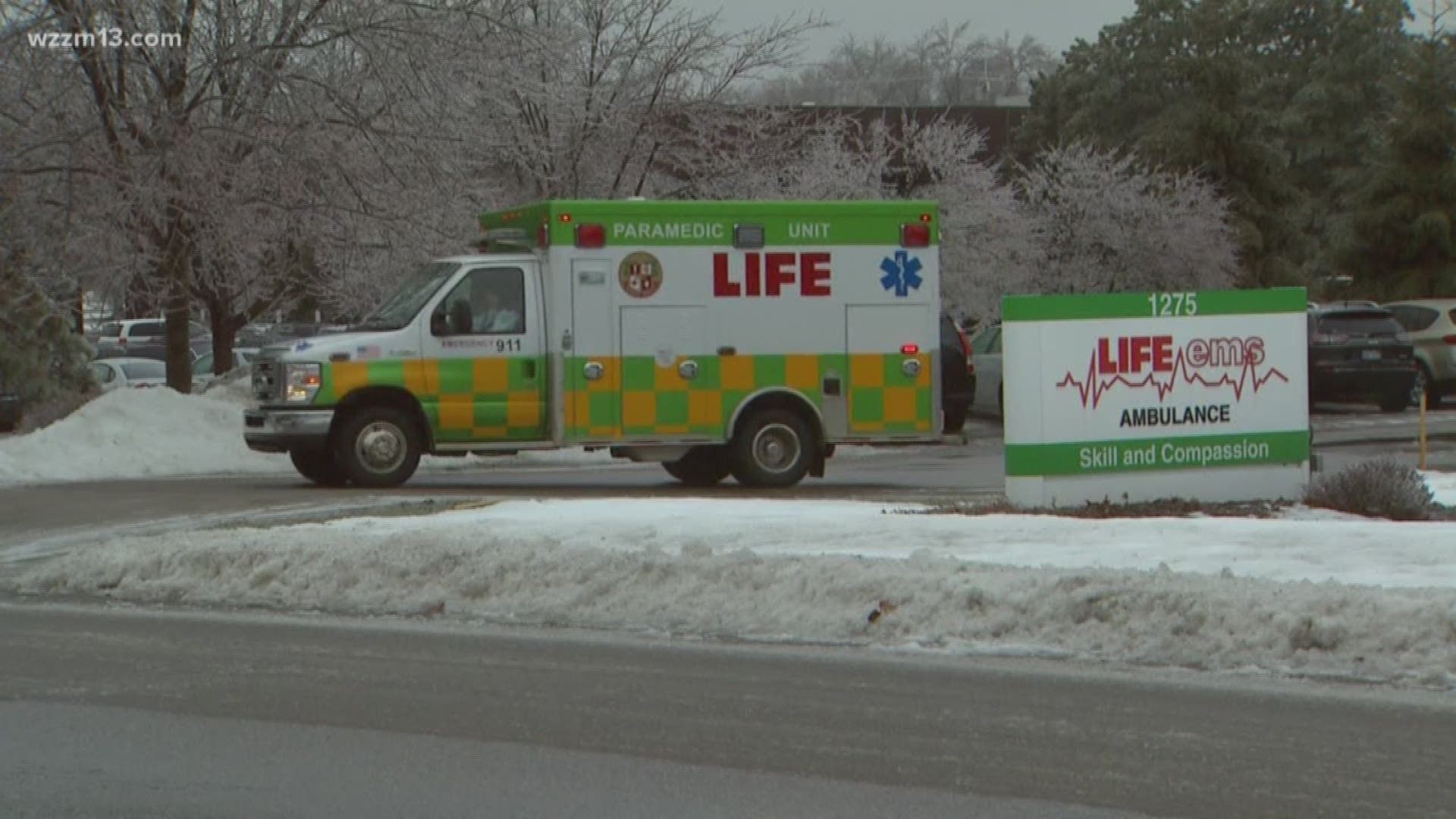 Life EMS deals with ice storm