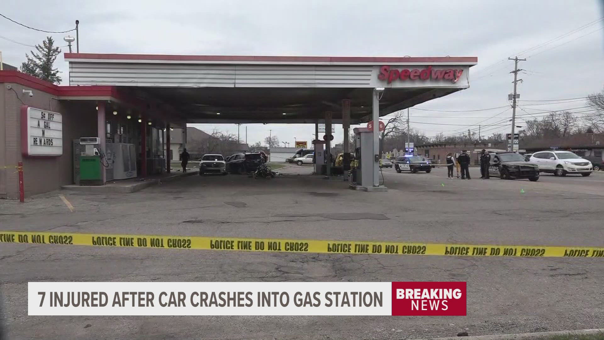 Police said the driver was driving on Westnedge into the Speedway parking lot at a high rate of speed.
