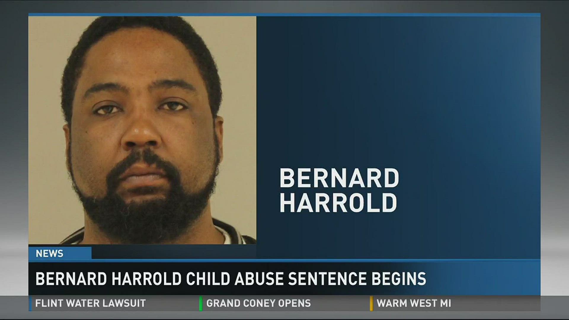 Bernard Harrold, 39, checked into the Kent County Jail today to begin serving time for third-degree child abuse.