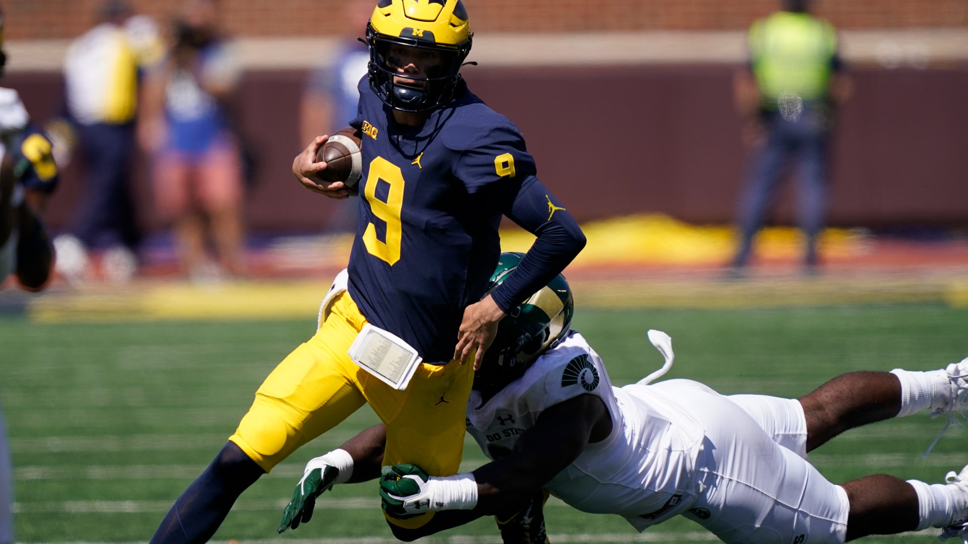 Michigan quarterback Cade McNamara had his first opportunity to share thoughts publicly on sharing starting quarterback duties with J.J. McCarthy early this season.