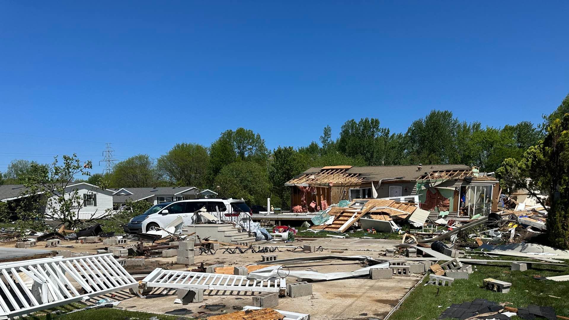 After severe weather tore through southwest Michigan, numerous homes were damaged, power was knocked out and debris littered roads.