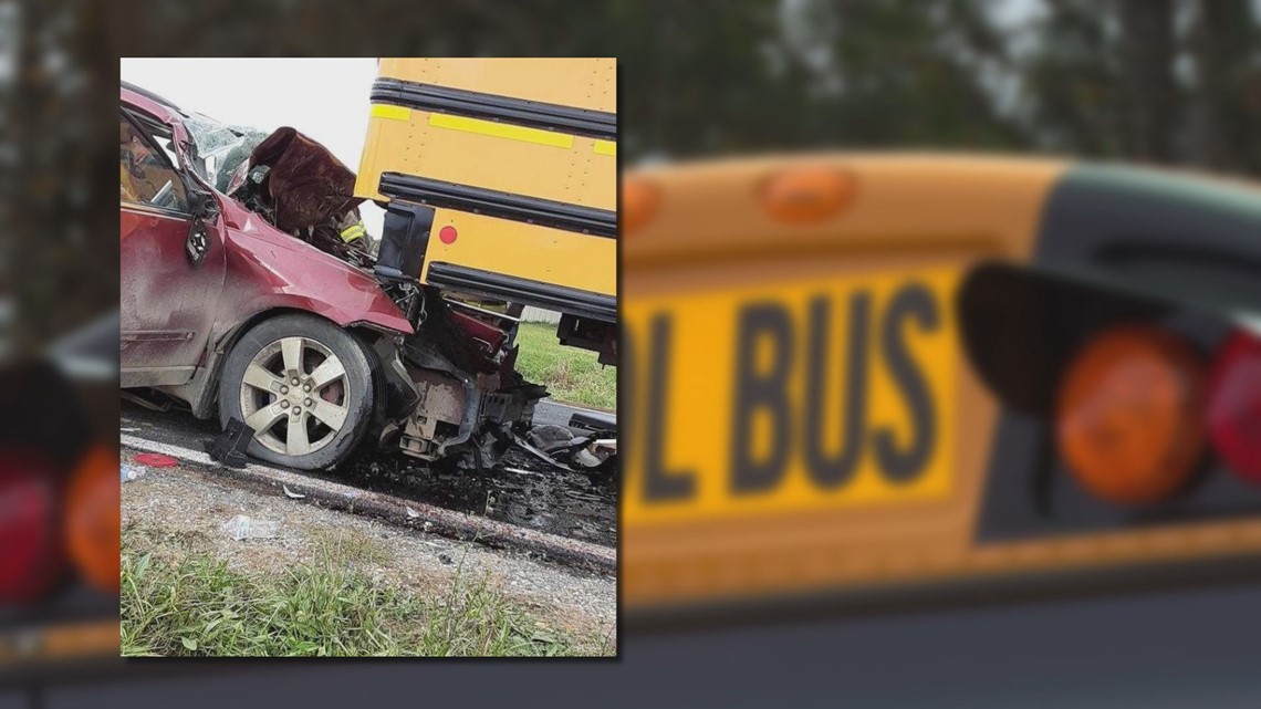 Mother Watches SUV Crash Into Her Daughters School Bus | Wzzm13.com