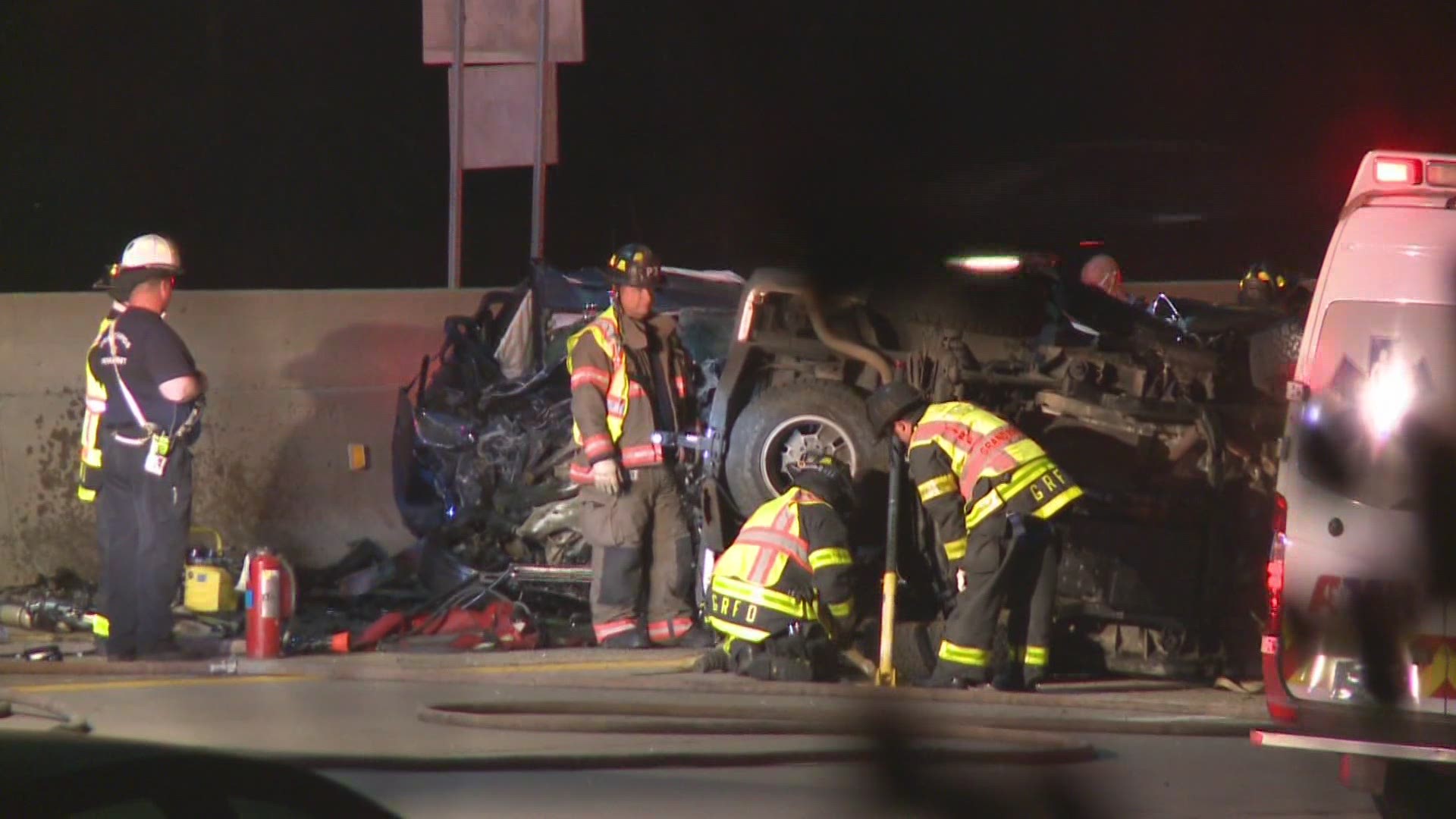 One person is dead and another is seriously injured after a wrong-way crash on southbound US-131 in Grand Rapids Friday, police say.