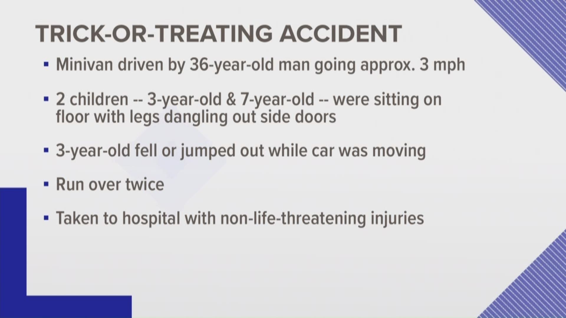 Boy run over twice while trick or treating in Ottawa County
