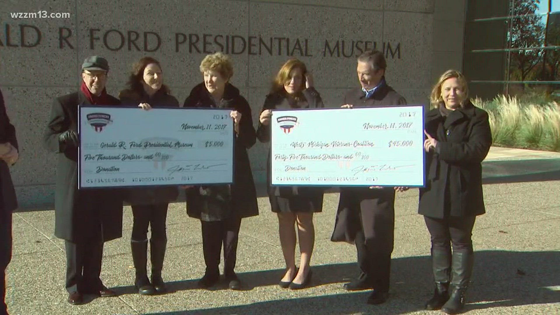 The West Michigan Veterans Coalition was given a check for $45,000.