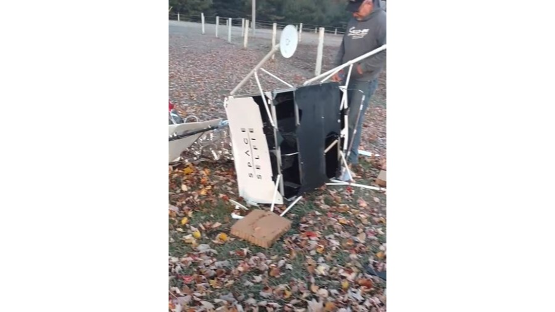 'You never know what's going to happen' | Michigan family surprised when satellite crashes onto their property - WZZM13.com thumbnail