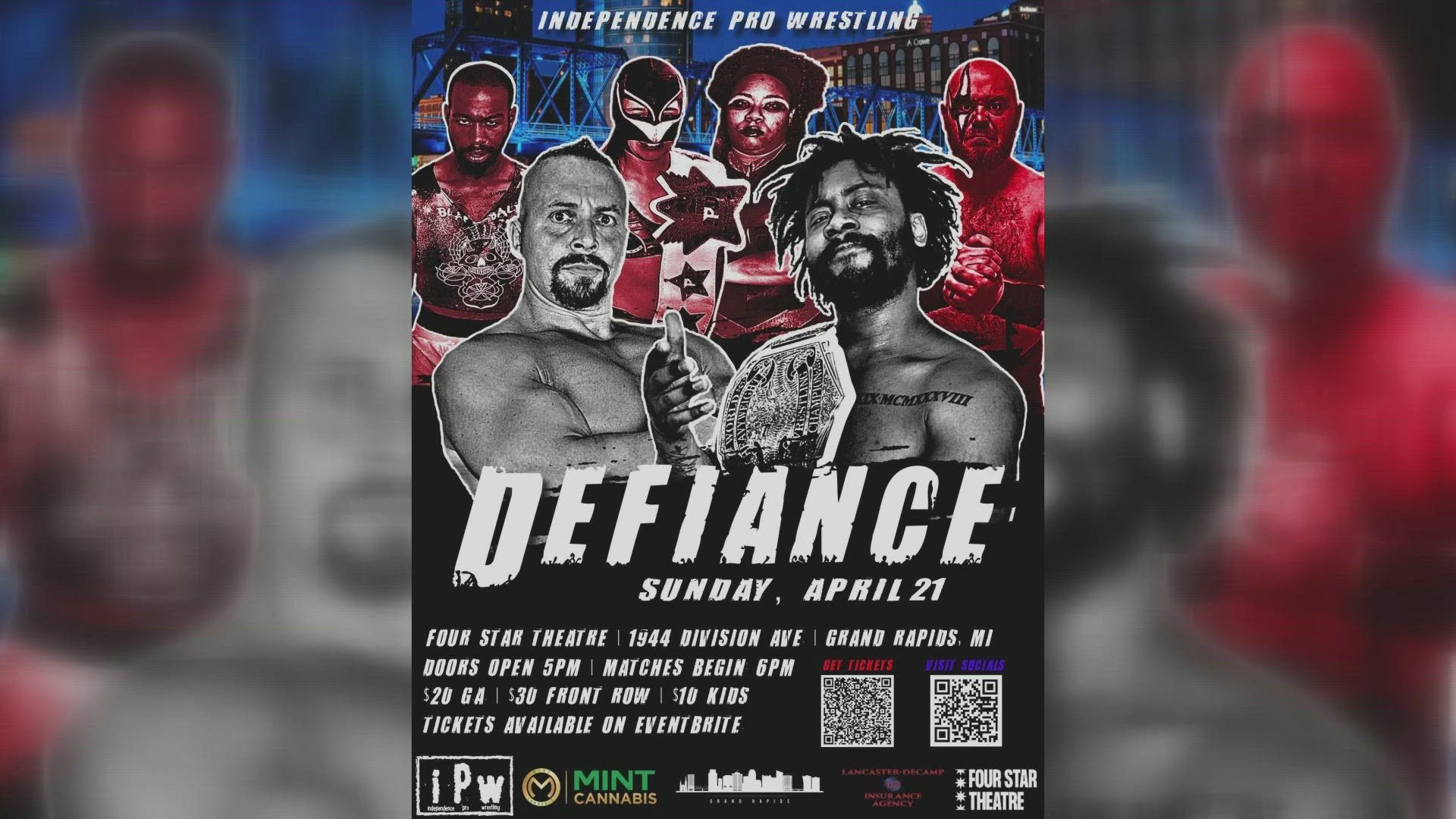 Independence Pro Wrestling has an event tonight at the Four Star Theatre in Grand Rapids