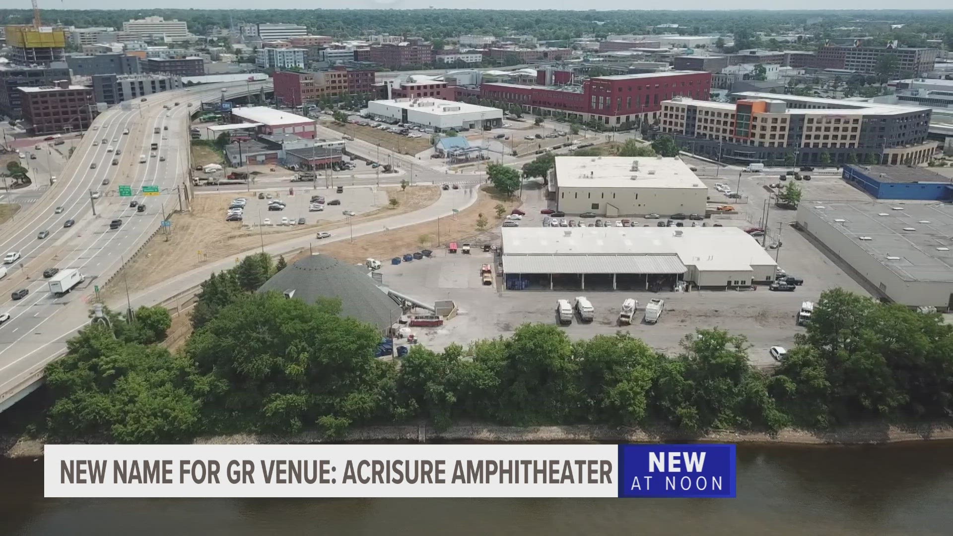 The Grand Rapids amphitheater will be named the Acrisure Amphitheater after the financial tech company that recently moved its headquarters to Grand Rapids.