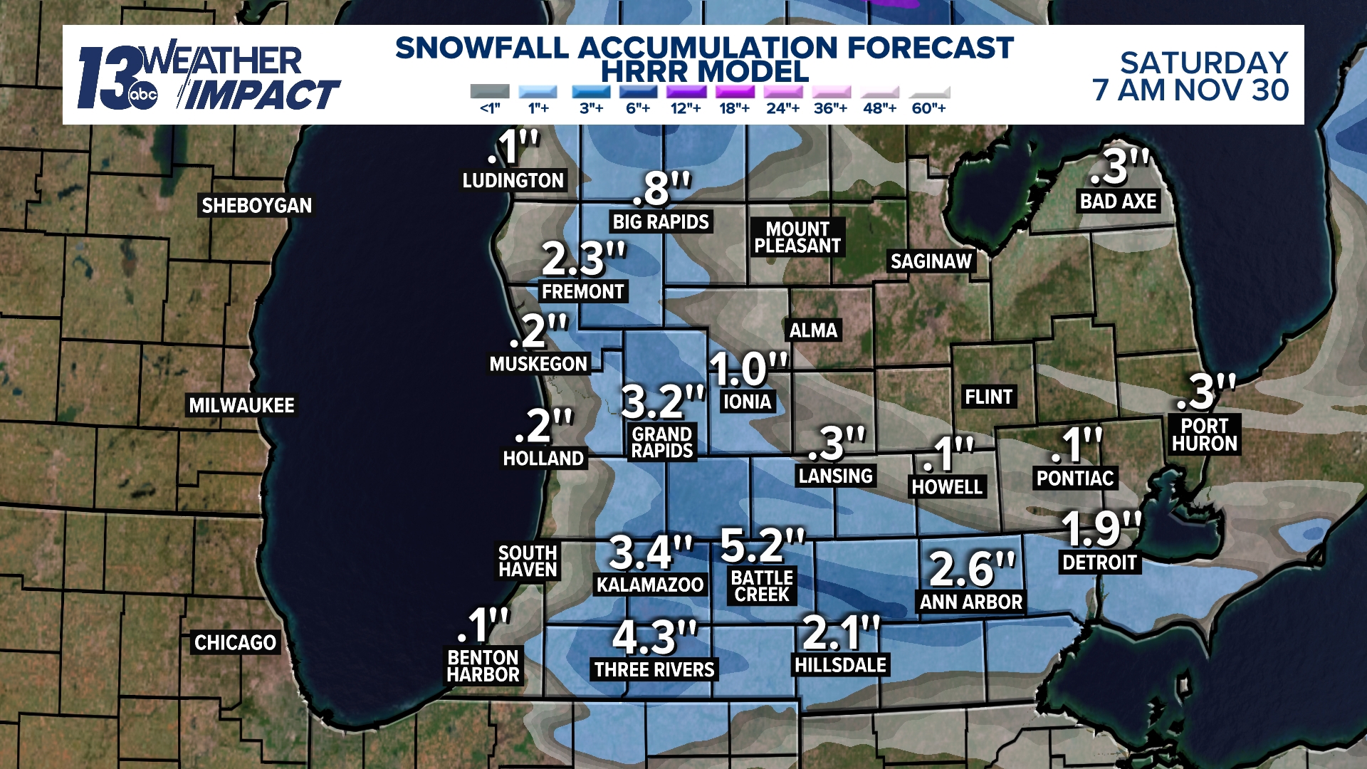 Lake effect snow has arrived in West Michigan | wzzm13.com