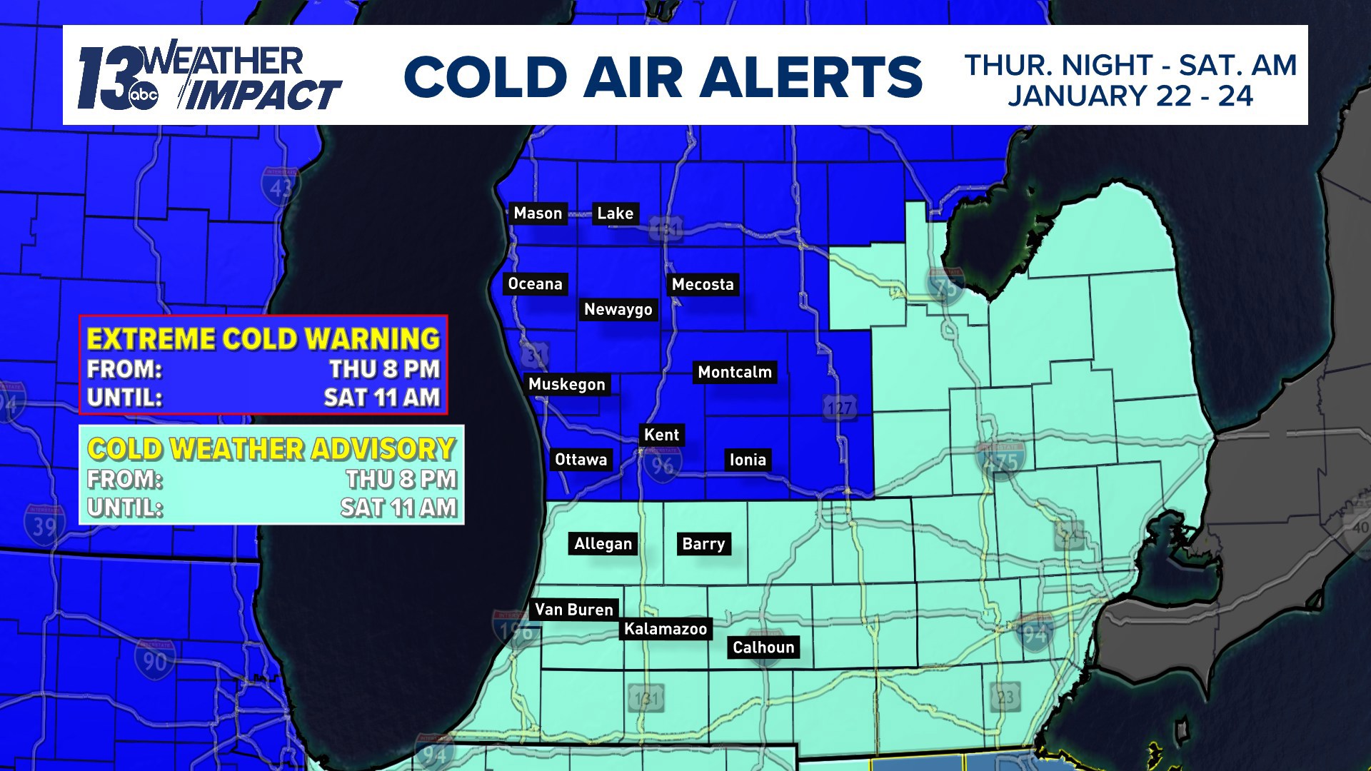 NWS issues Extreme Cold Warning for much of West Michigan. What does ...