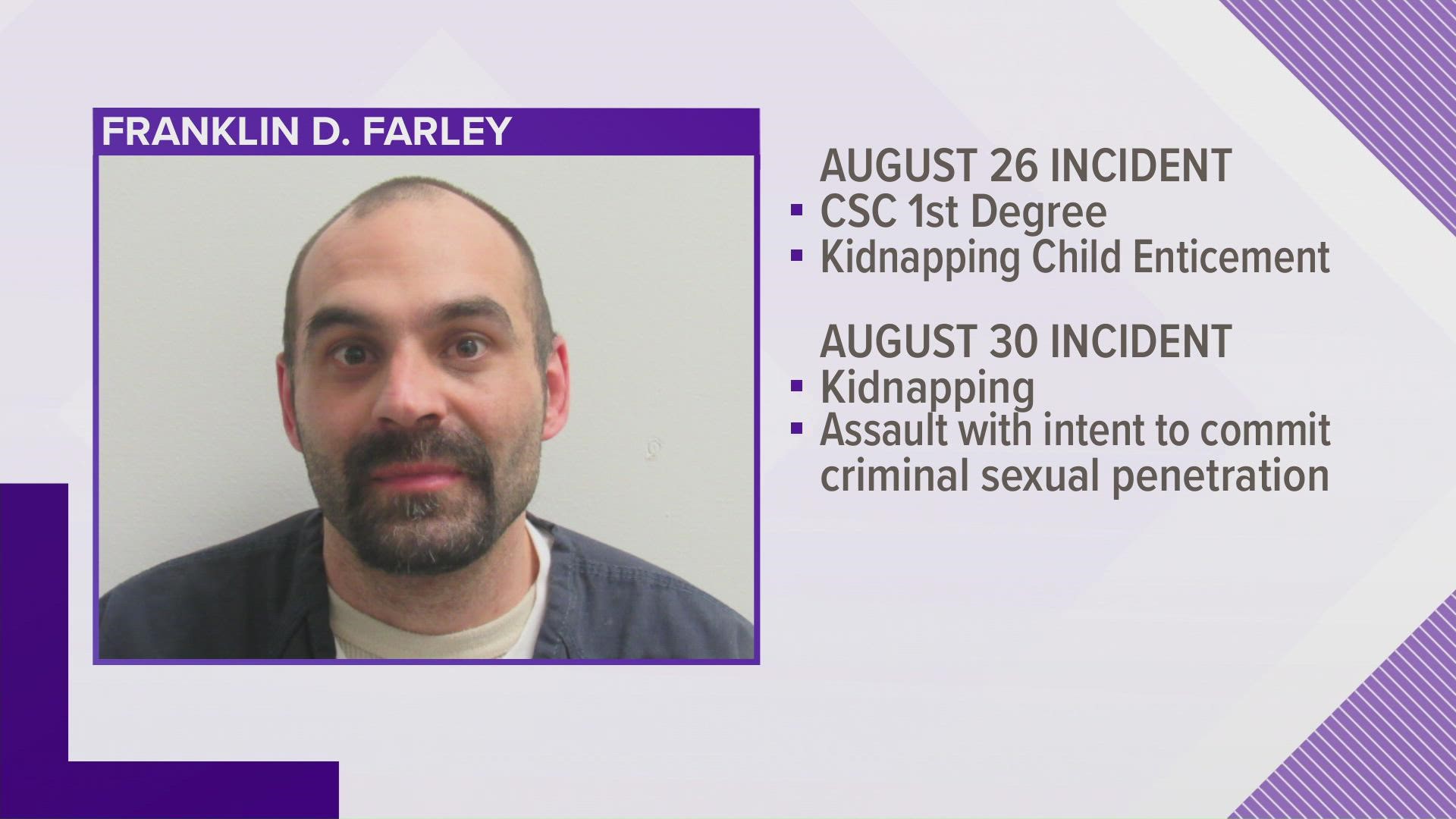 The 39-year-old now faces kidnapping and child sex crime charges.