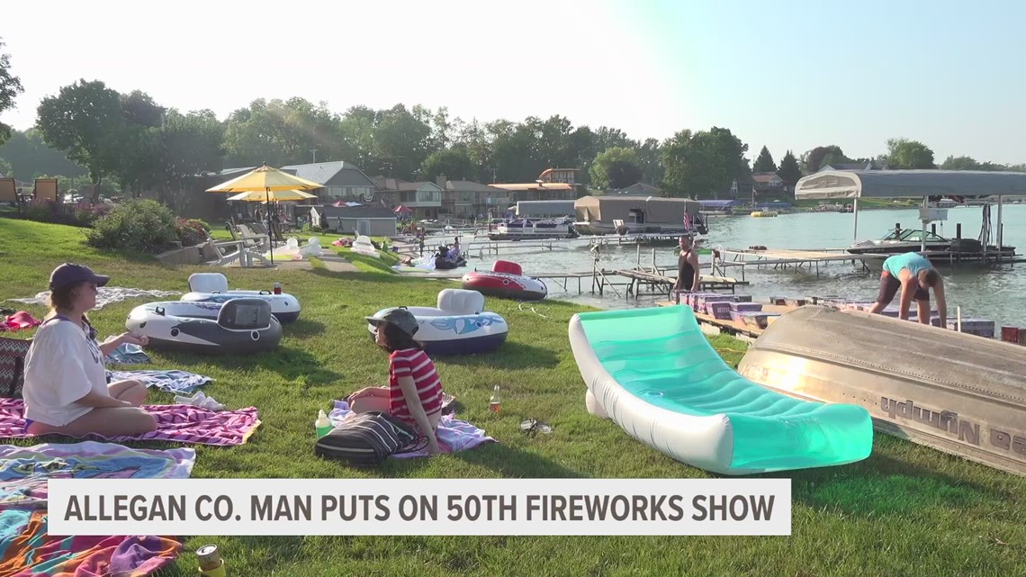 Allegan County man puts on 50th fireworks show