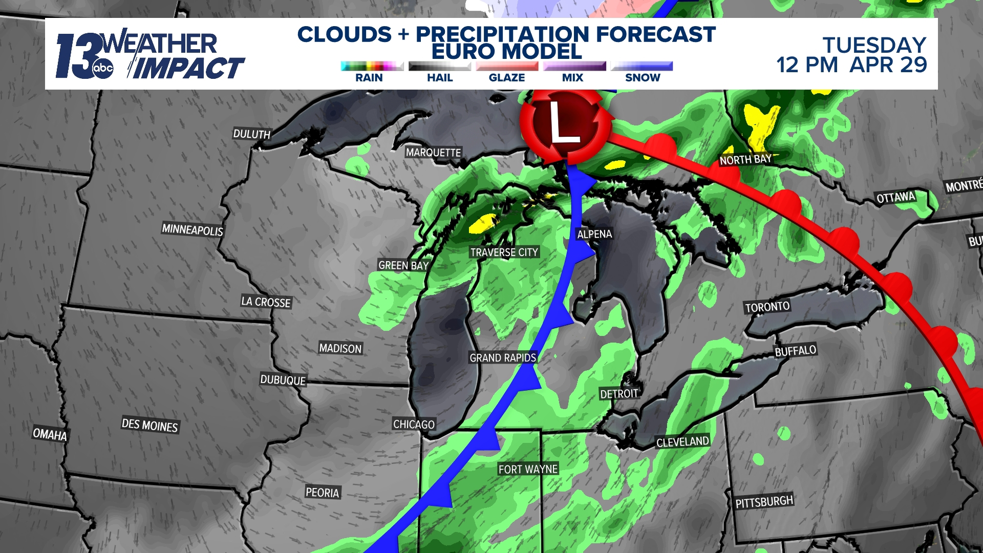 Strong to severe thunderstorms threaten West Michigan Tuesday | wzzm13.com