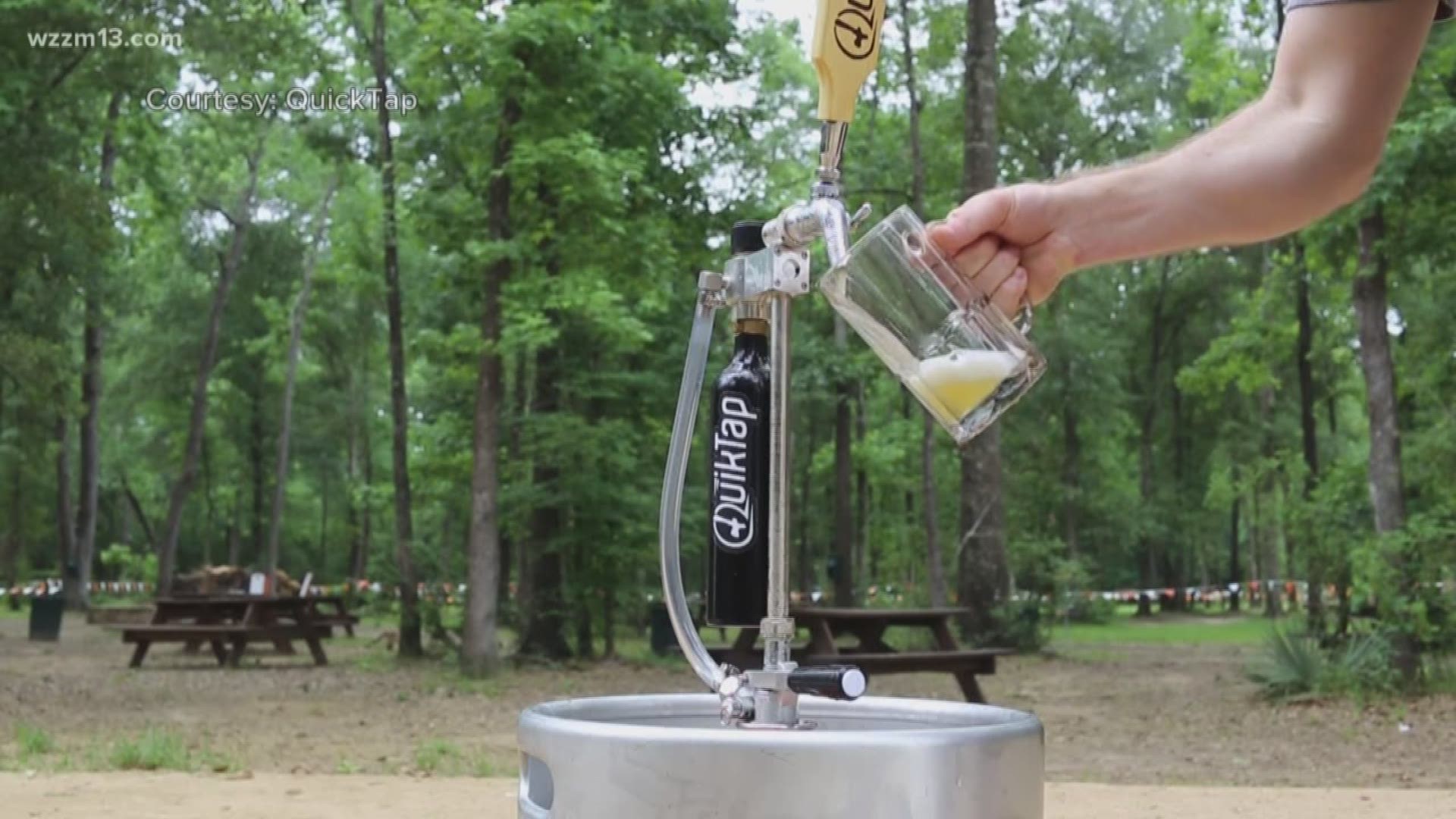 A Grand Rapids entrepreneur is tapping into the global beverage industry by bringing a new level of portability. The QuikTap, a portable CO2 keg tap, promises an alternative to traditional keg systems by dispensing beverages “from keg to cup.”