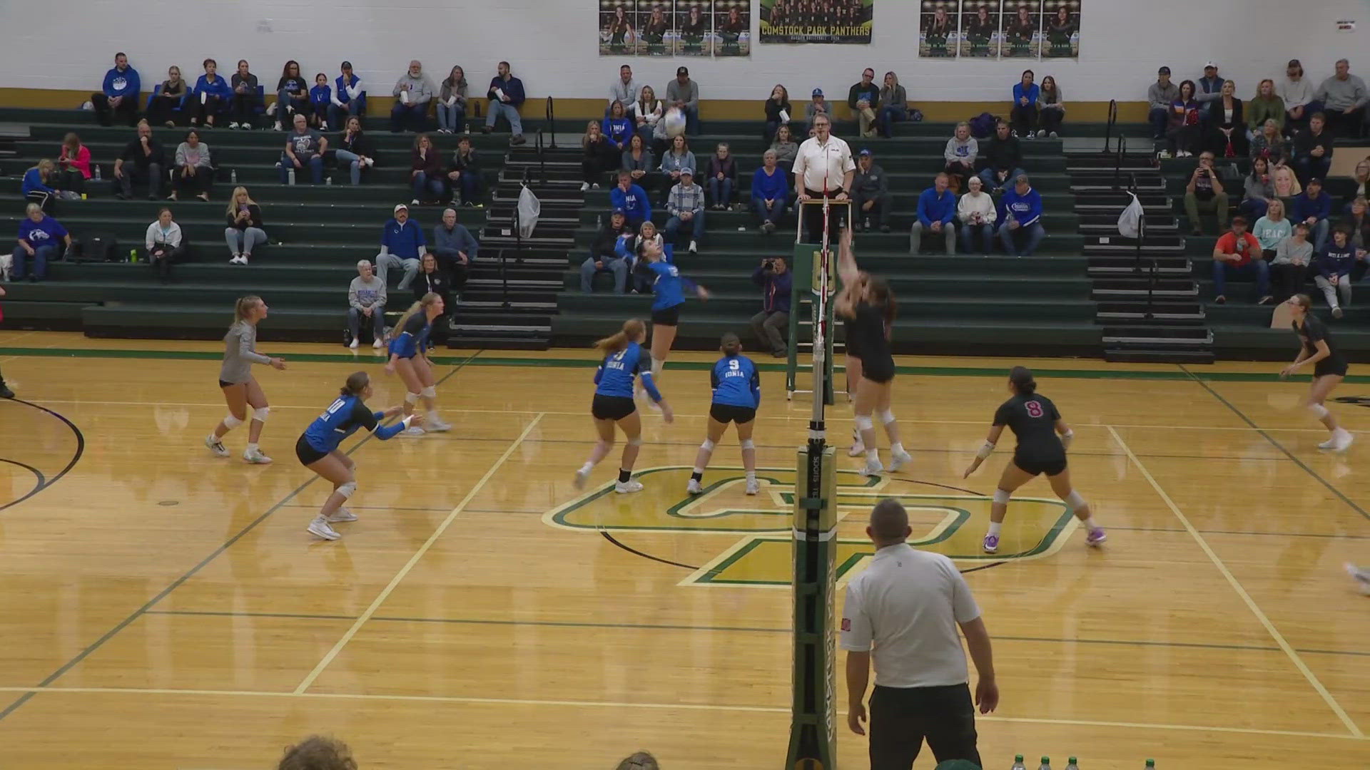 High school girls volleyball teams competed in district title matches Thursday night.