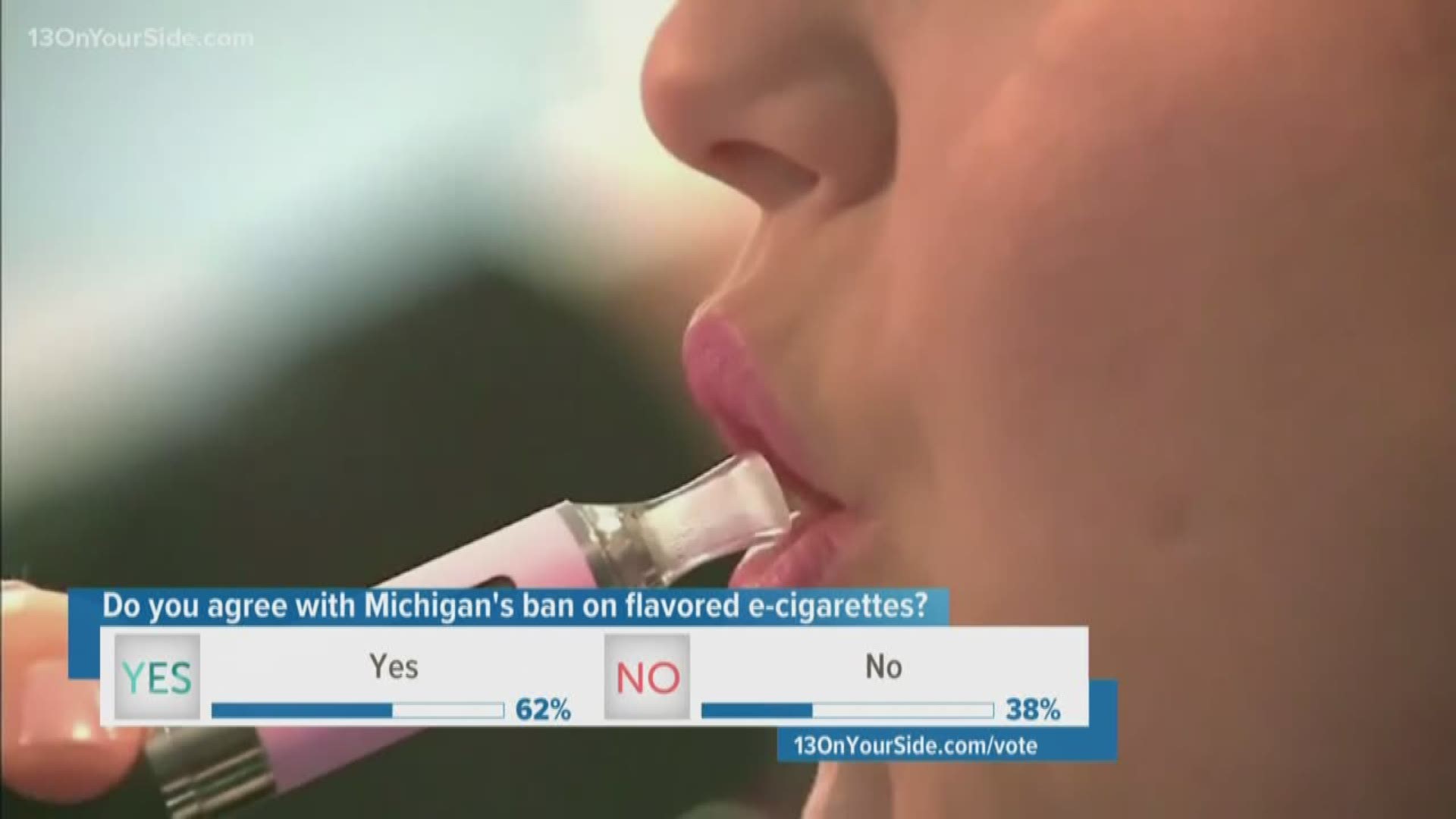 Michigan was the first state in the nation to ban the sale of flavored nicotine vaping products such as e-cigarettes.