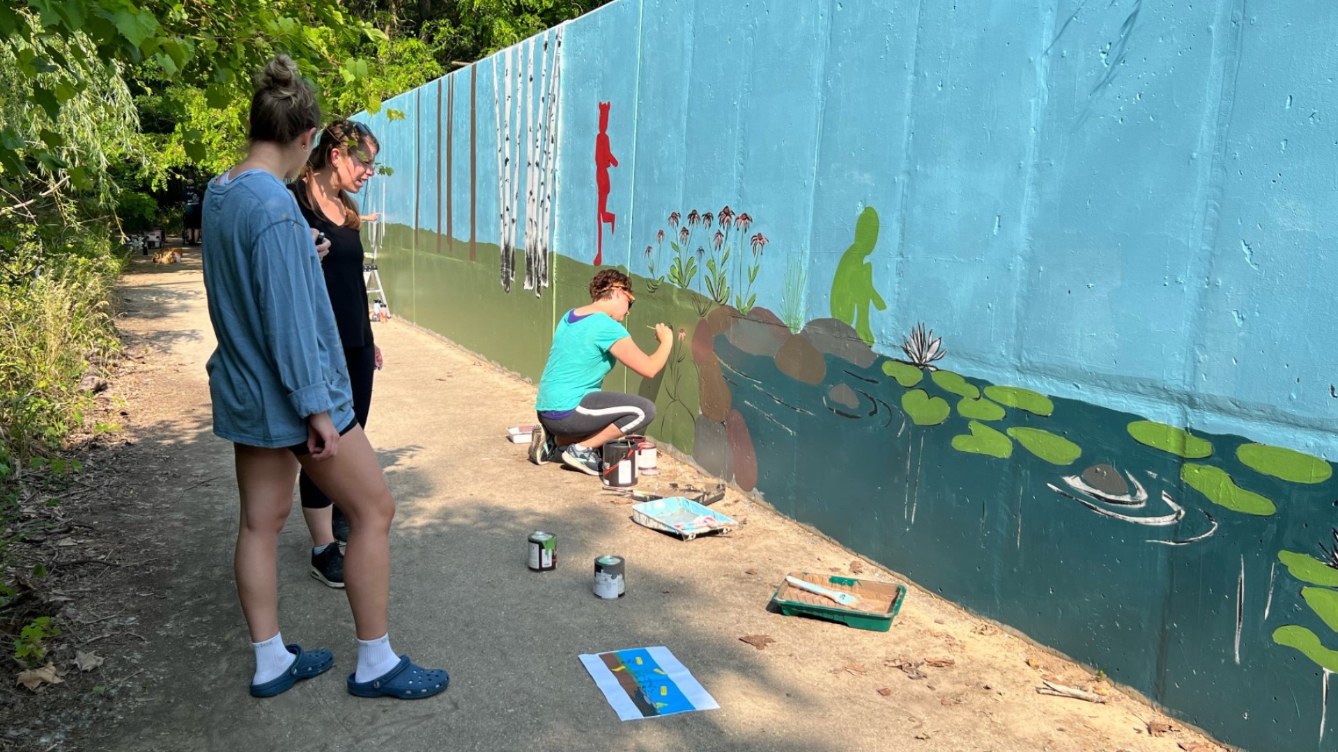 The Plaster Creek has been polluted for years, and the mural is part of a larger effort to raise awareness to keep it clean.