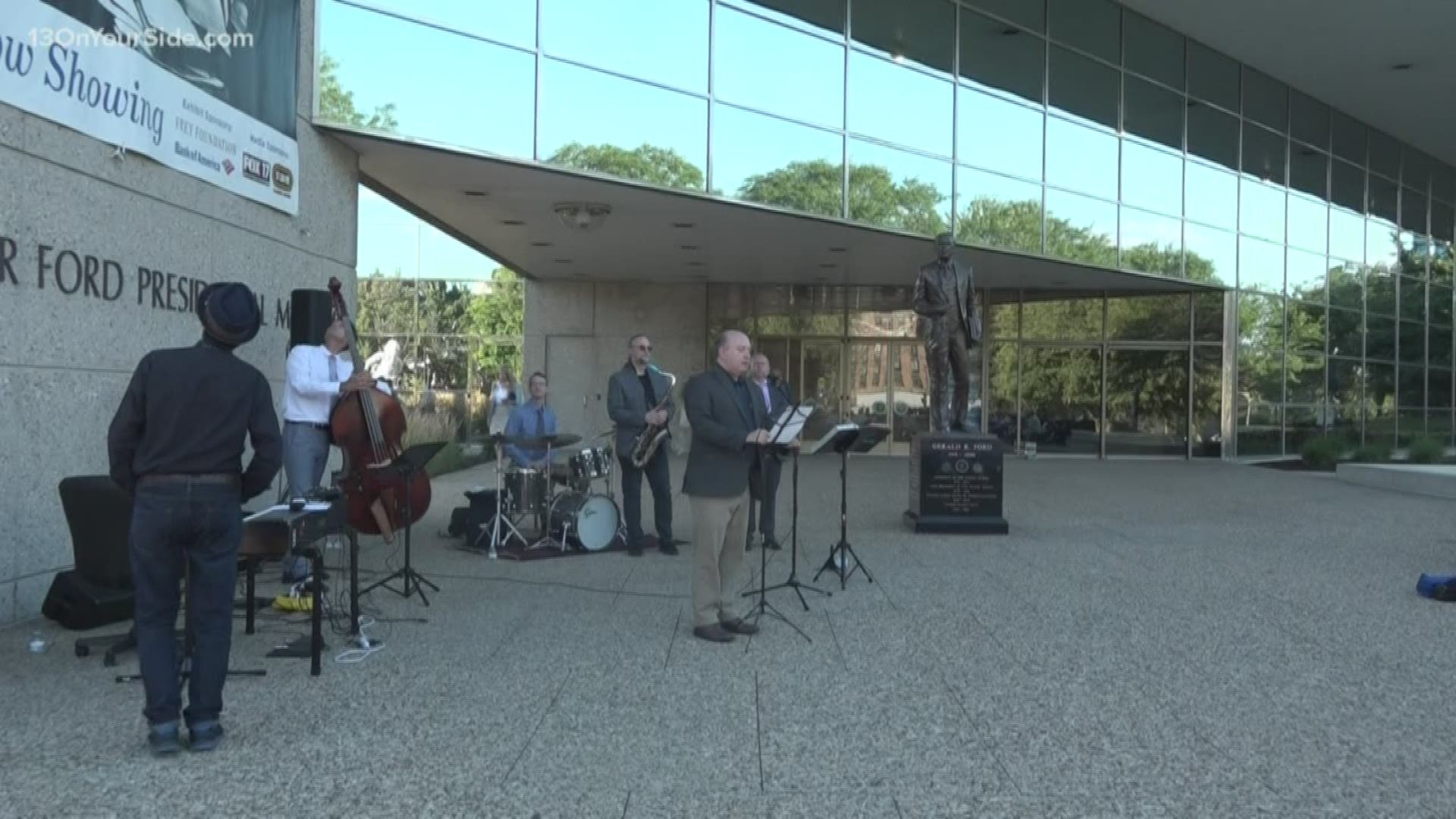 Attendees of the event danced to swing music in honor of the 38th president.