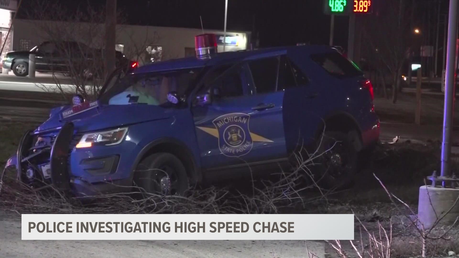 Two people are in custody following a car chase in Muskegon Heights Thursday night.