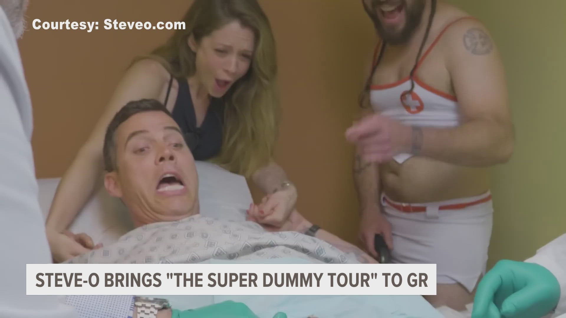 Steve-O's "Super Dummy Tour" will be at DeVos performance hall in Grand Rapids tomorrow evening.