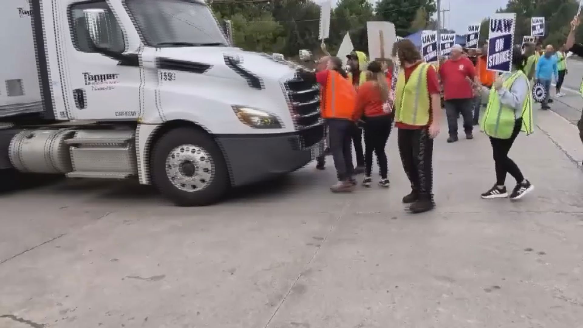 Two UAW union members hit by truck while on strike outside Bradford White