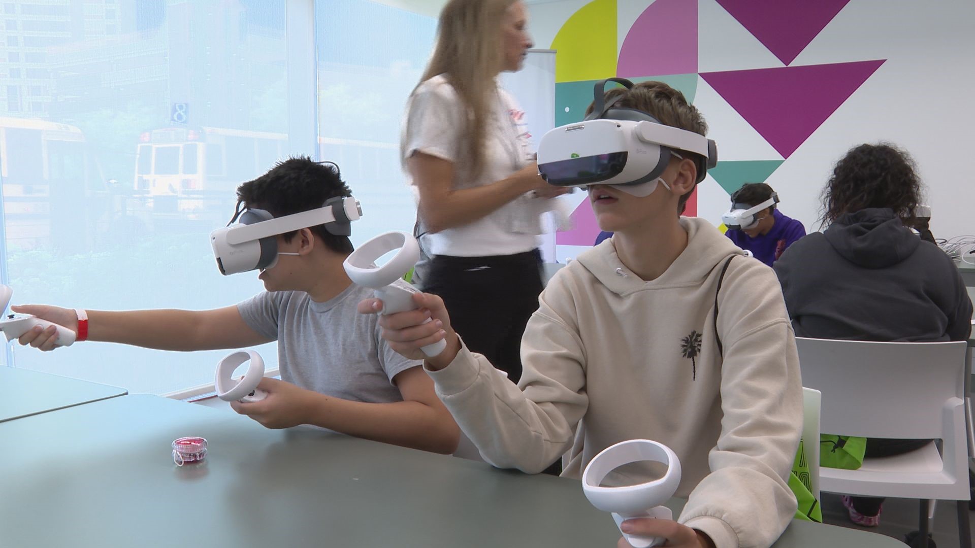 Middle school students from across the Grand Rapids area got the chance to experience VR, and learn about careers in West Michigan's tech industry.