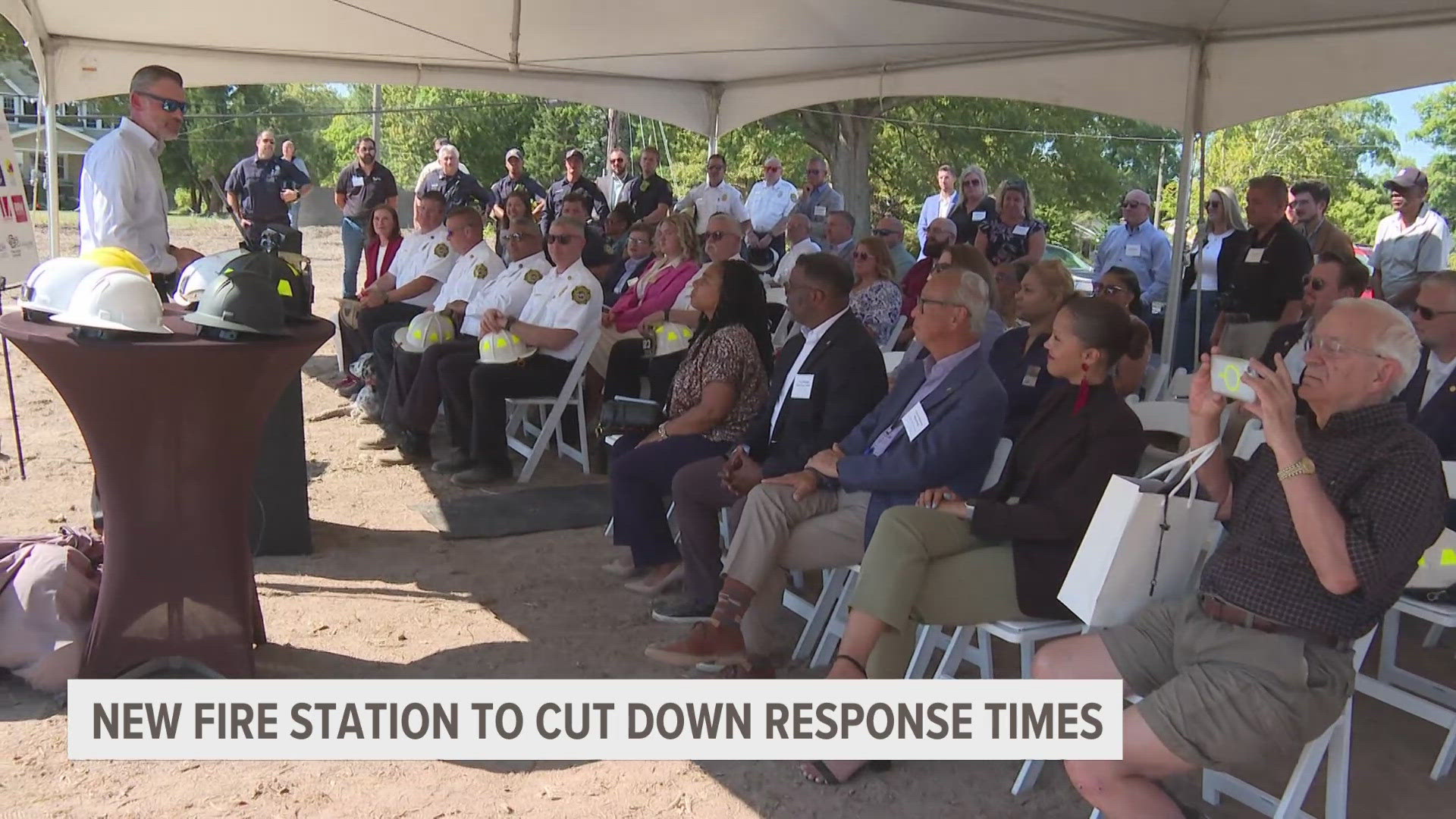 A groundbreaking ceremony for a new fire station drew dozens to celebrate the new initiative made possible by a multi-million dollar grant.