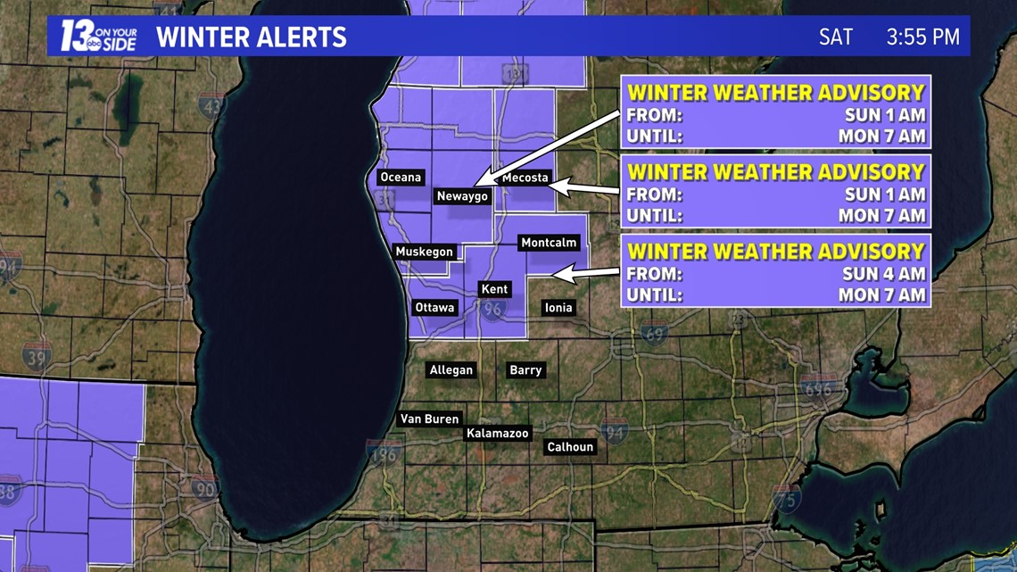 Winter Weather Alerts for West Michigan