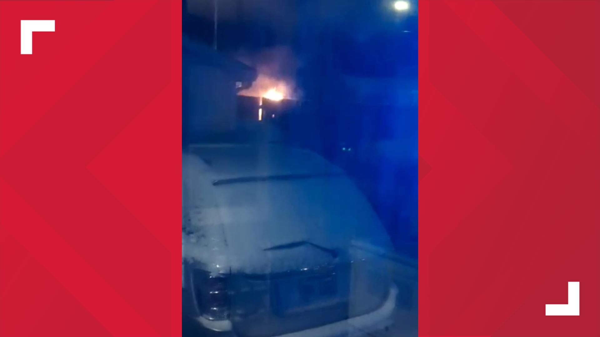 Video shows car fire following police chase, crash | wzzm13.com