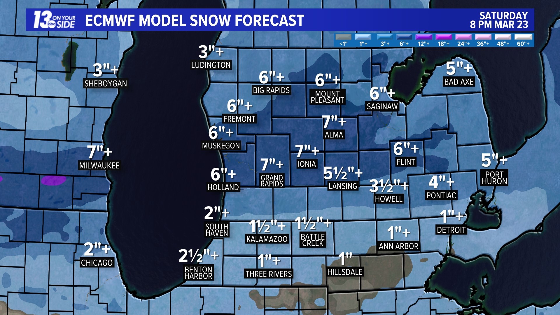 Euro Model Snow Forecast - Friday, March 22, 2024