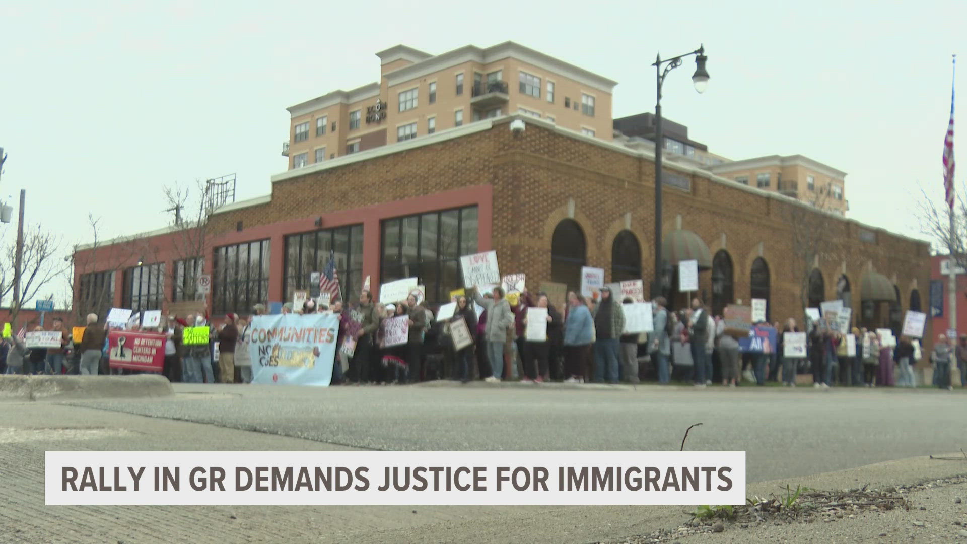 Protesters rally against immigration detention in Michigan | wzzm13.com