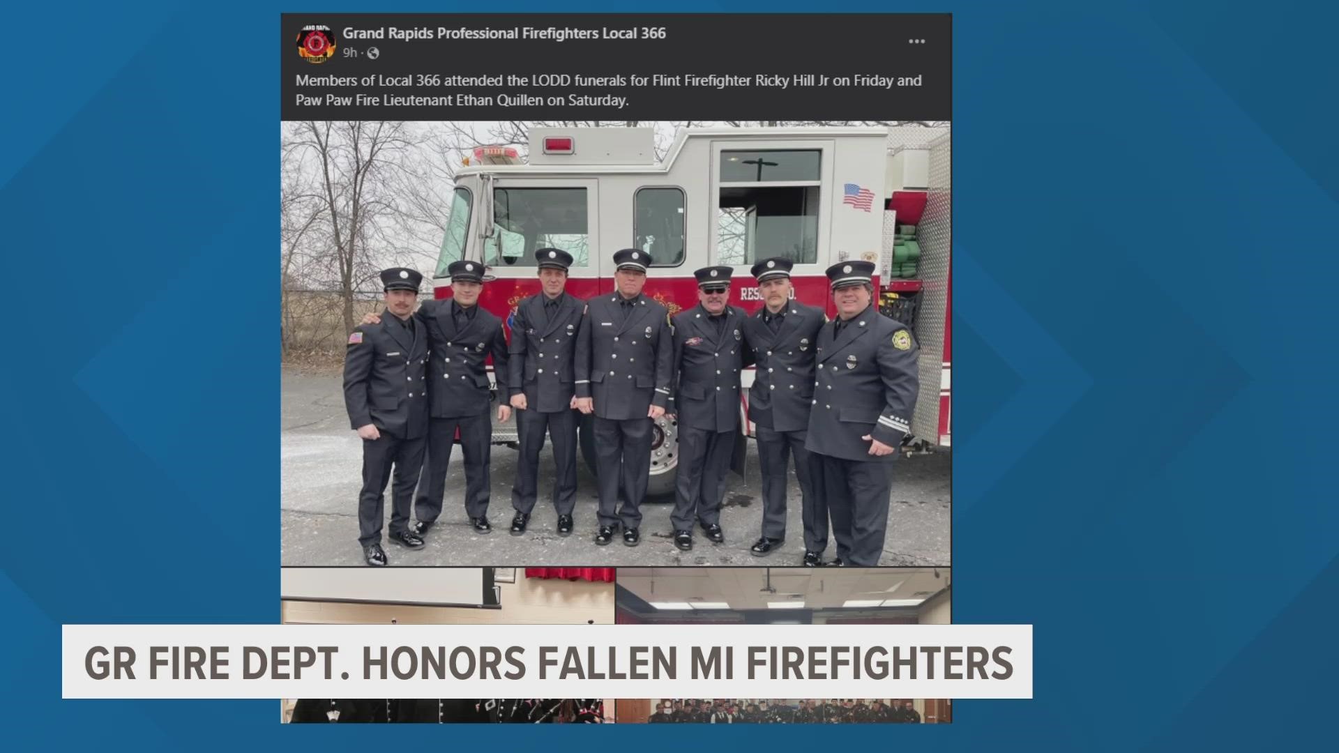 Friends, colleagues and family members attended funeral services this weekend for the 2 Michigan firefighters killed in separate incidents in the line of duty.