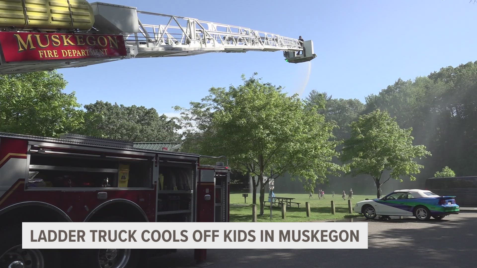 The Muskegon Fire Department was at Beachwood Park on Tuesday, and they've got more stops planned for the rest of the week.