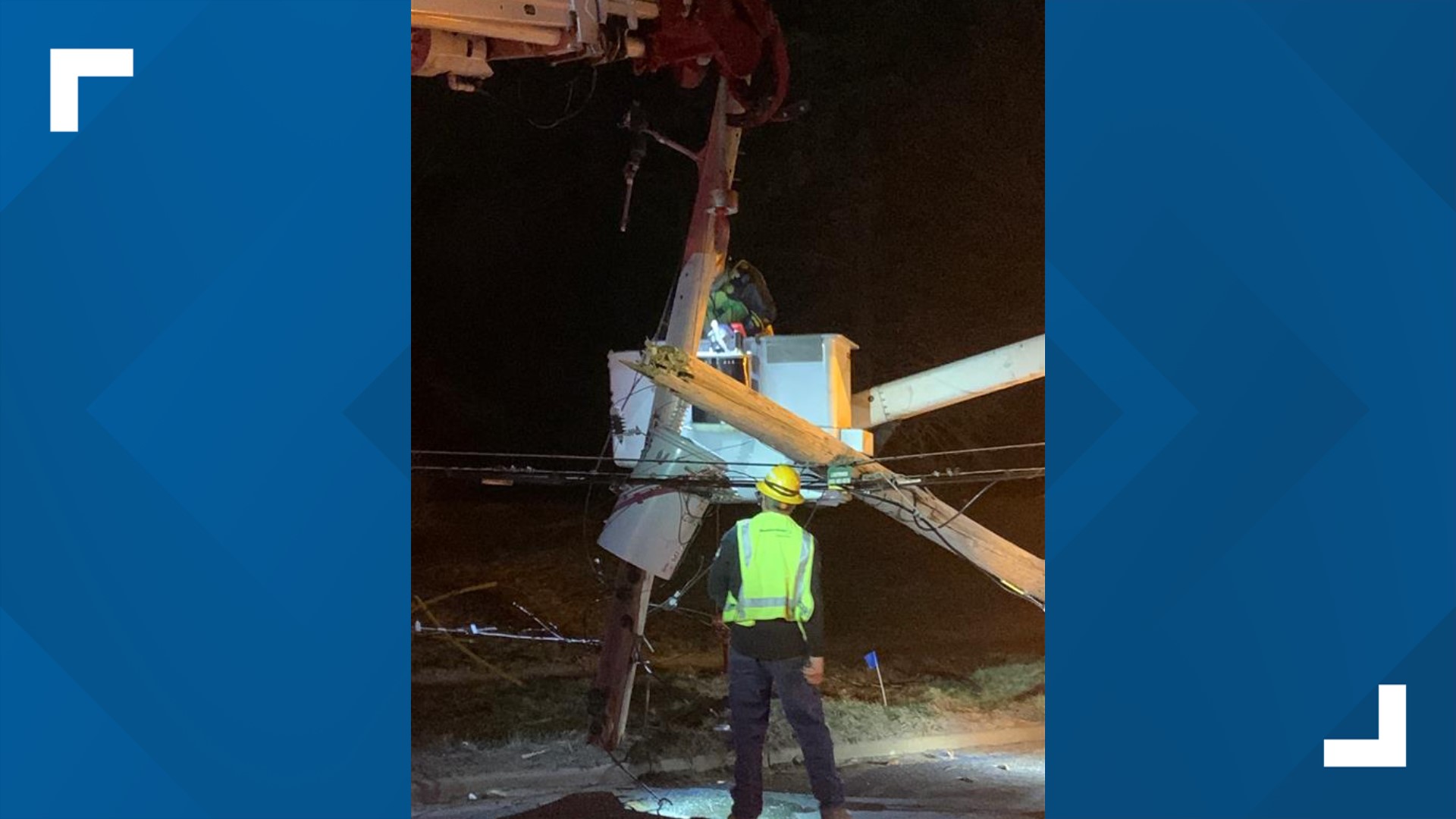 Residents without power after crash takes out utility poles | wzzm13.com