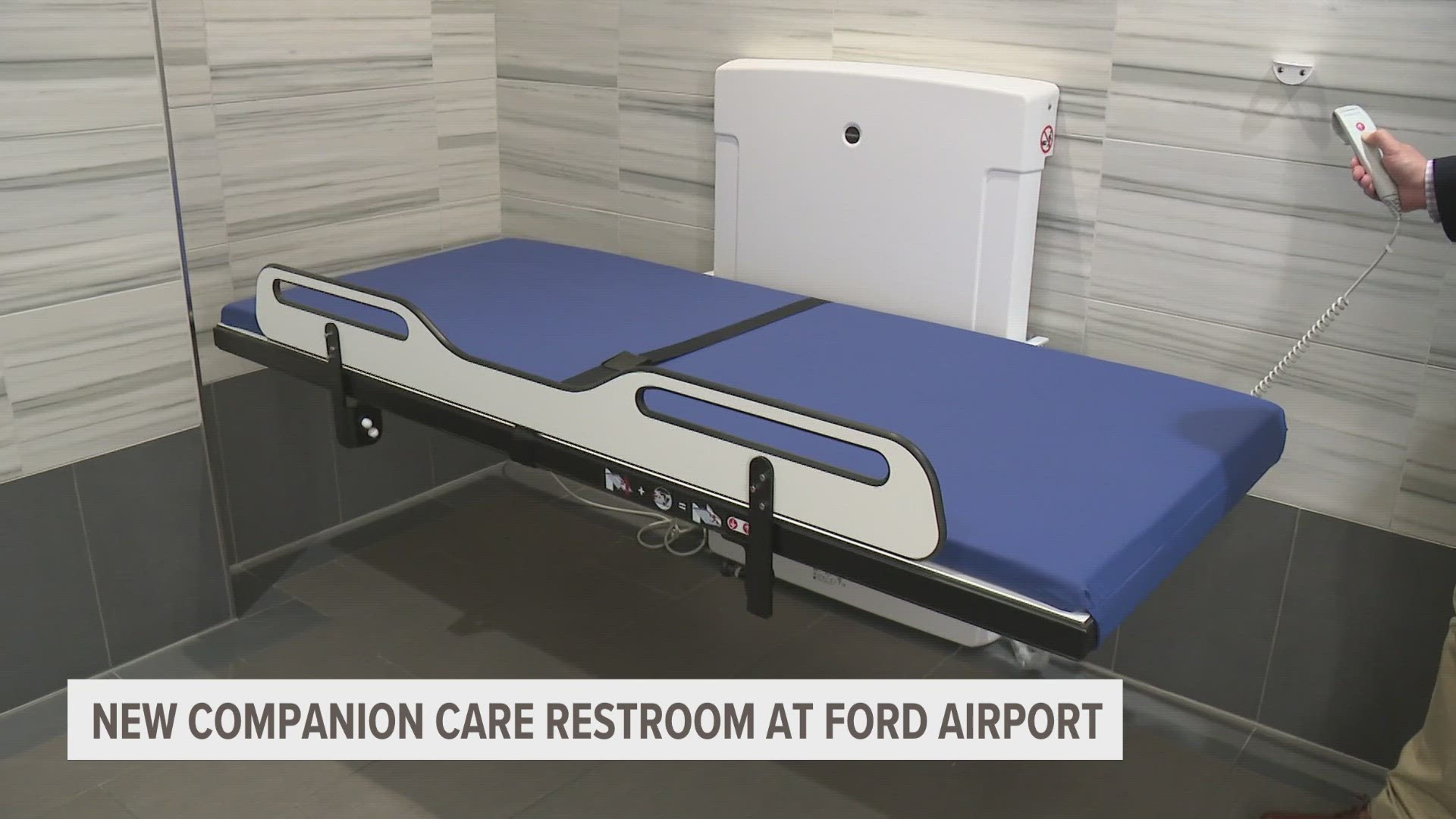 Gerald R. Ford International Airport is expanding access to those in need of companion care by opening a restroom outfitted with the accommodations needed.