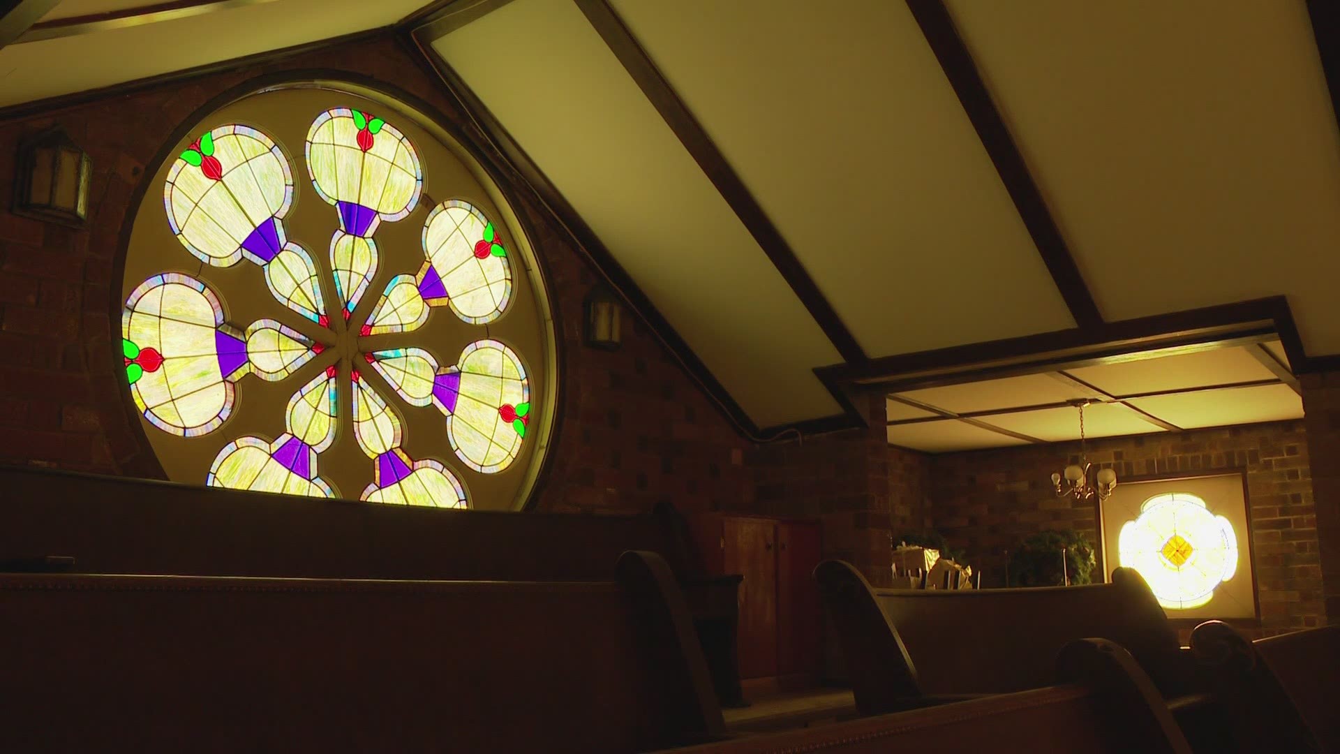 Built in 1931, two stained-glass windows in Ganges United Methodist Church are in danger of falling due to age. The church is fighting to find $89,000 for repairs.