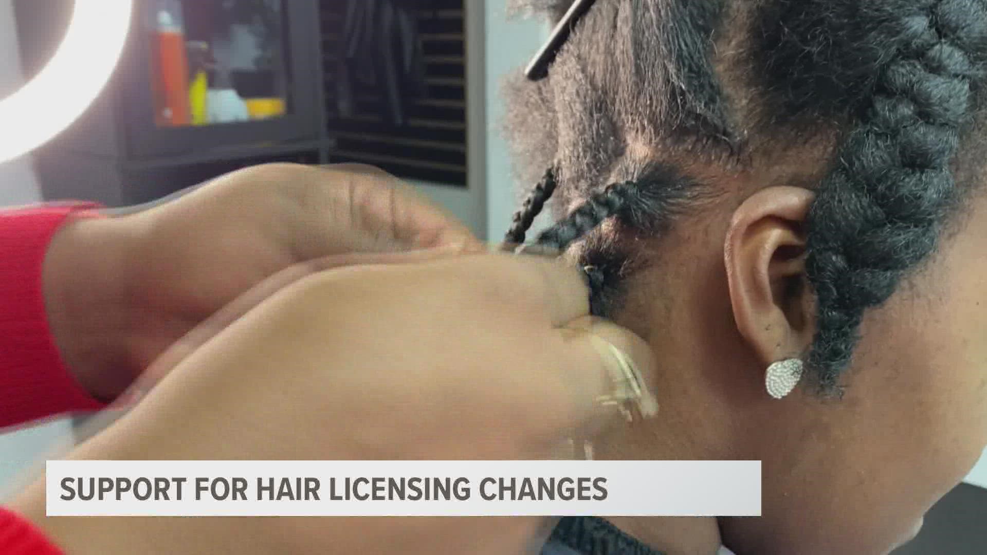 According to the Michigan Department of Licensing and Regulatory Affairs, "allowing natural hair culturists to wash hair would take legislative action to change."