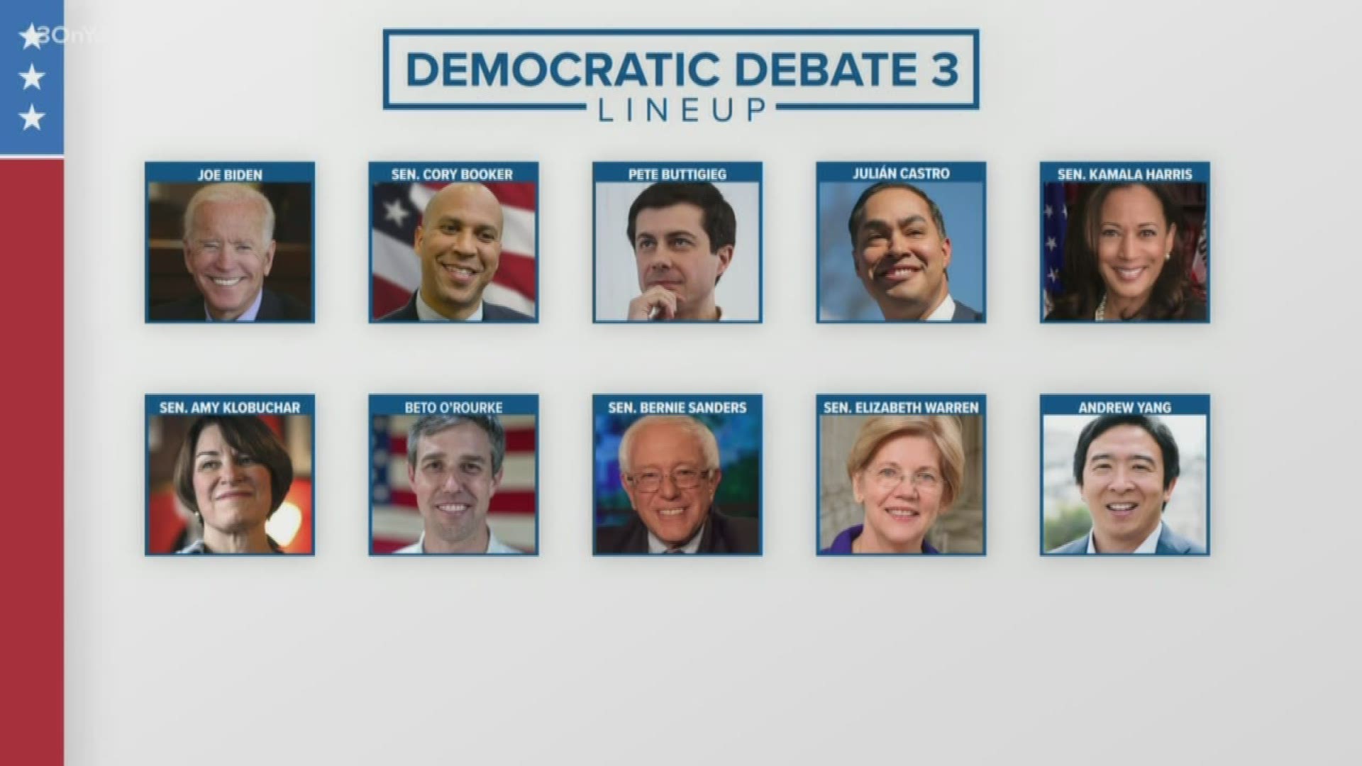 The lineup of presidential candidates who made the debate stage was announced on Aug. 29.