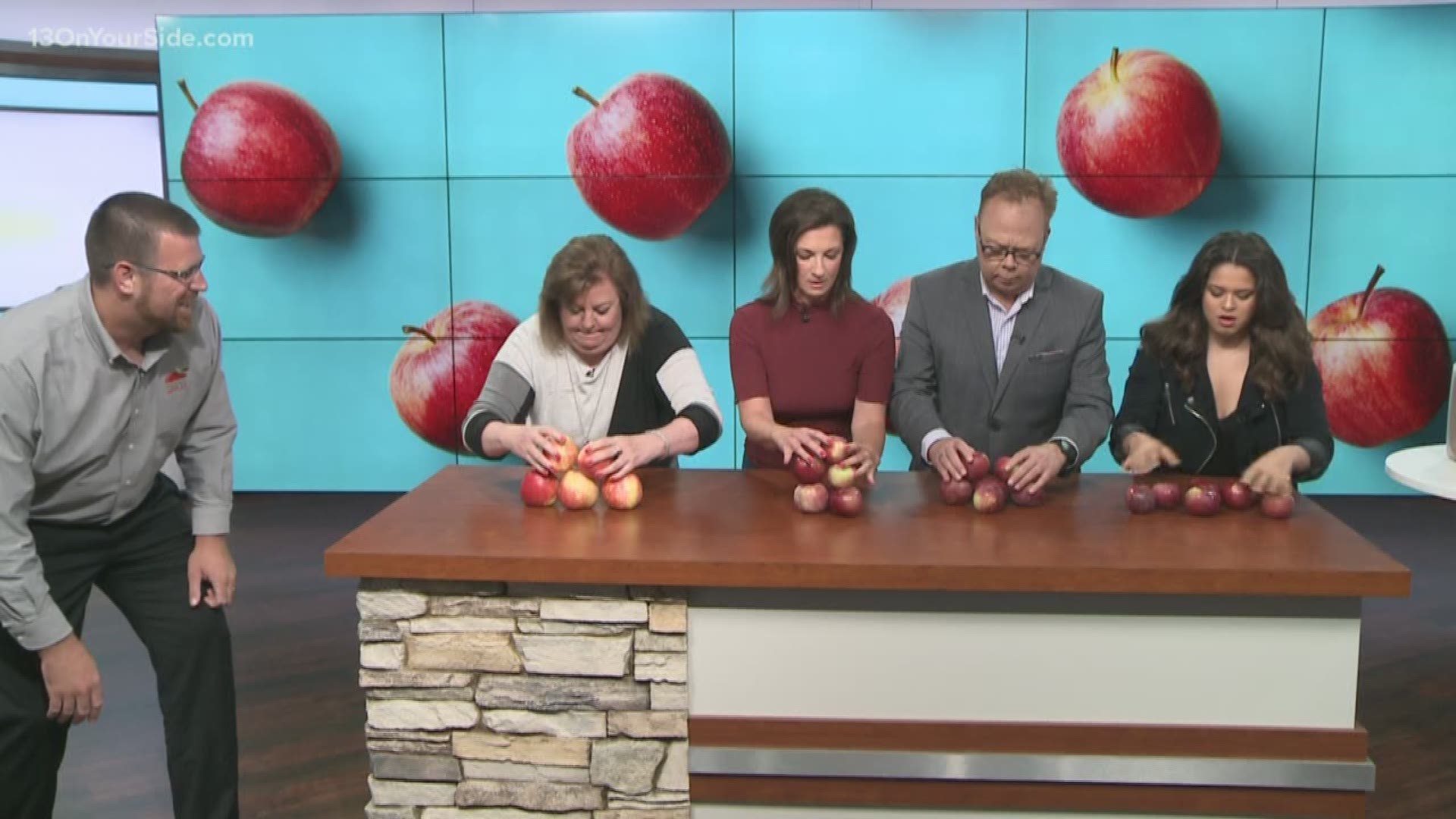 The My West Michigan crew was feeling festive for the first day of fall and took on the Apple Stacking Challenge -- see how they did!