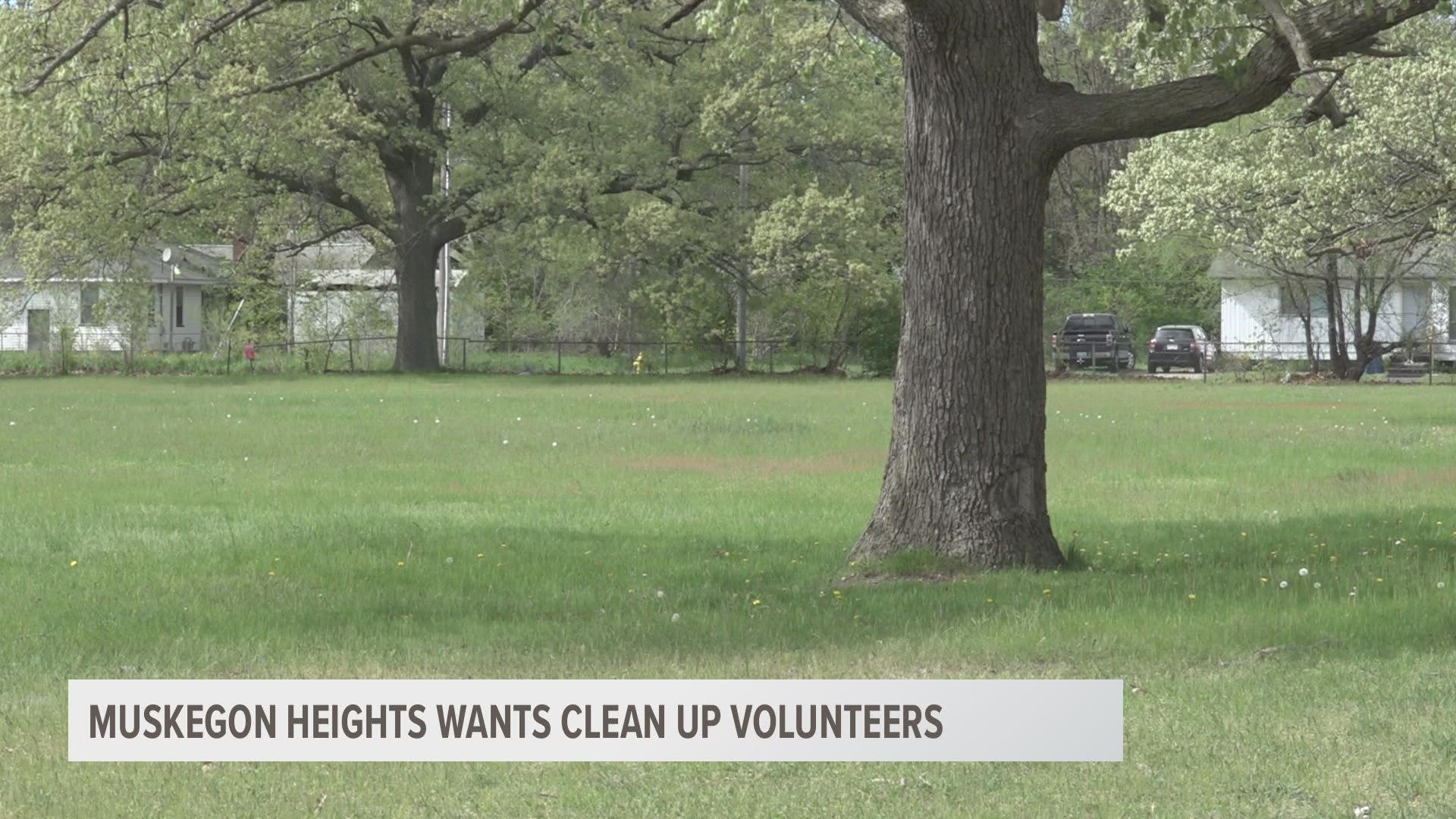 The City of Muskegon Heights will be holding citywide clean-up events on the third Saturday of each month, beginning on May 21.