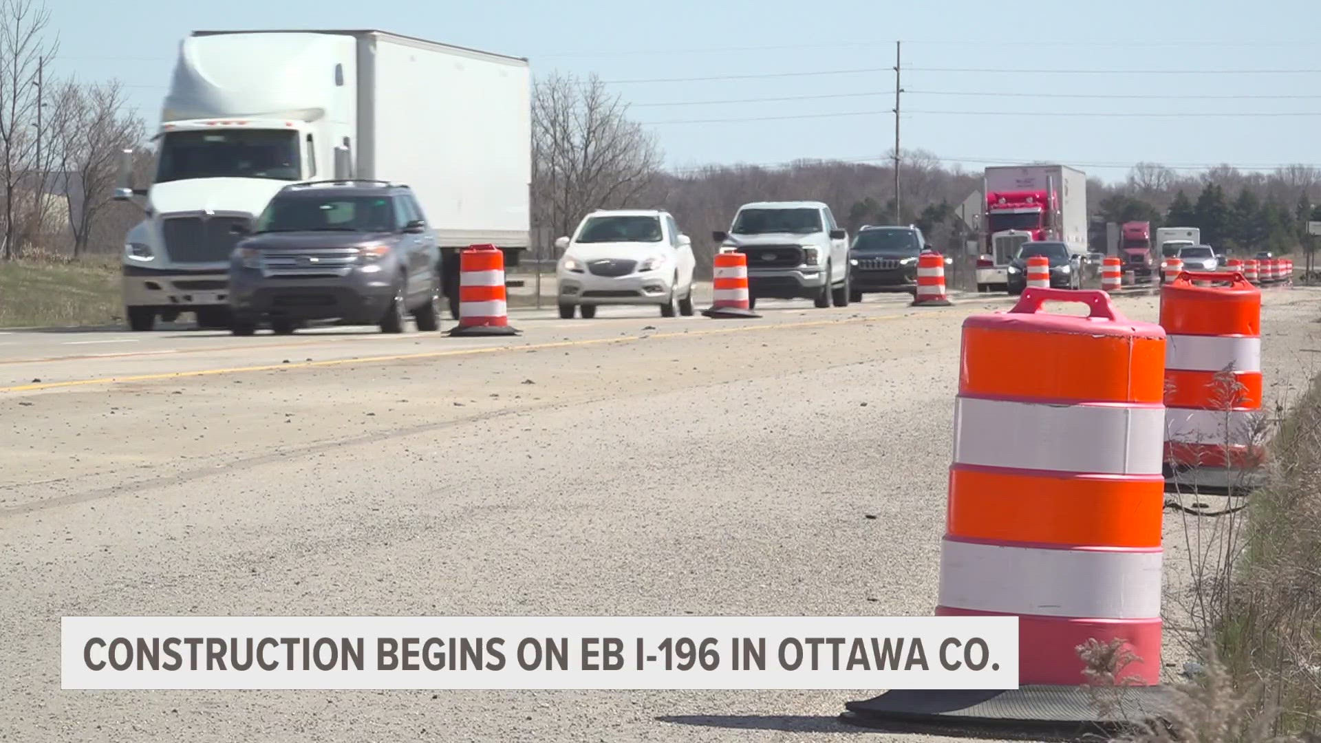 MDOT says the project will cause the eastbound lanes to cross over into the westbound side from Byron Road in Zeeland to 32nd Avenue in Hudsonville.