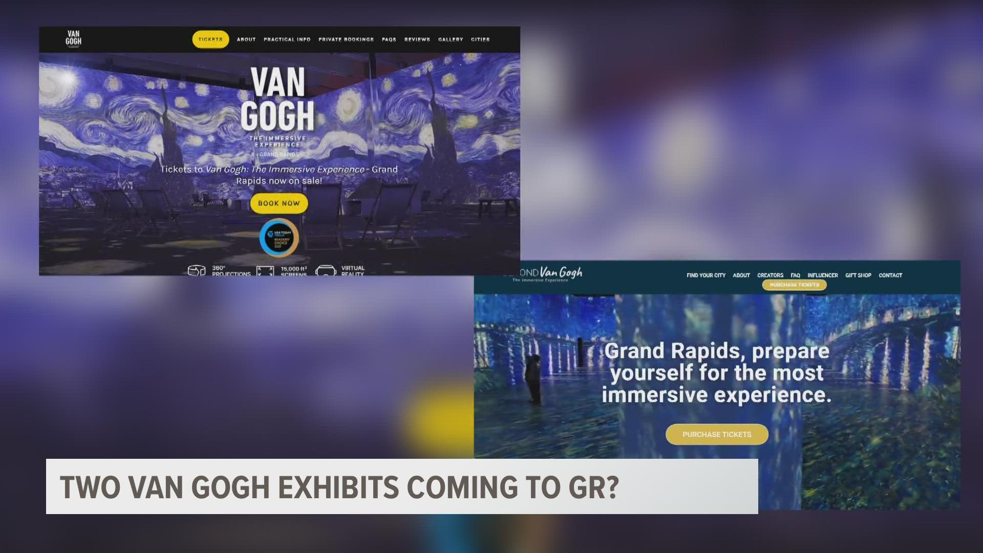 Van Gogh the immersive experience and BEYOND Van Gogh the immersive experience are, in fact, two separate events.