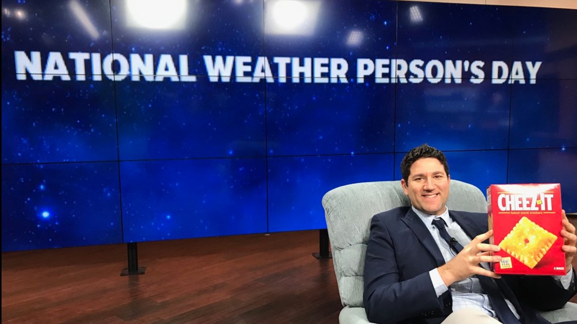 Aaron Ofseyer celebrates National Weather Person's Day in style