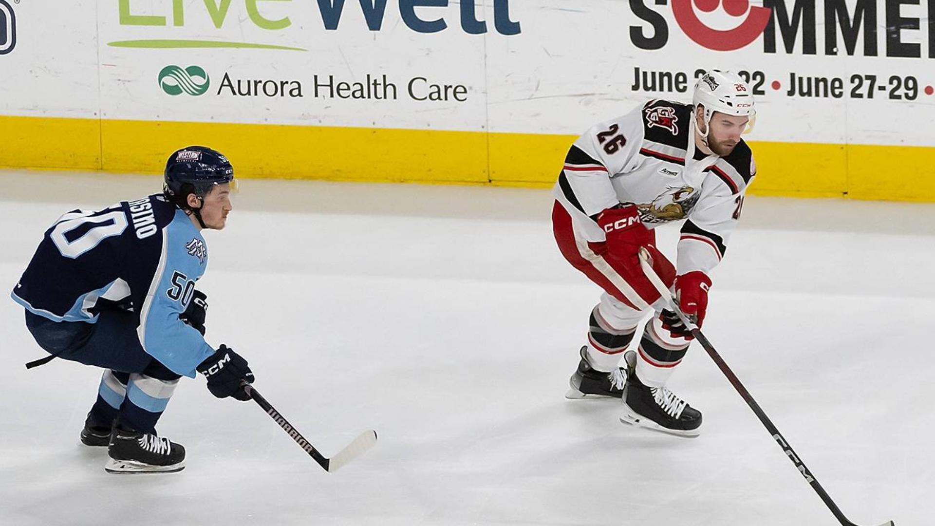 Nate Danielson played on the third line in Monday night's loss to the Admirals.